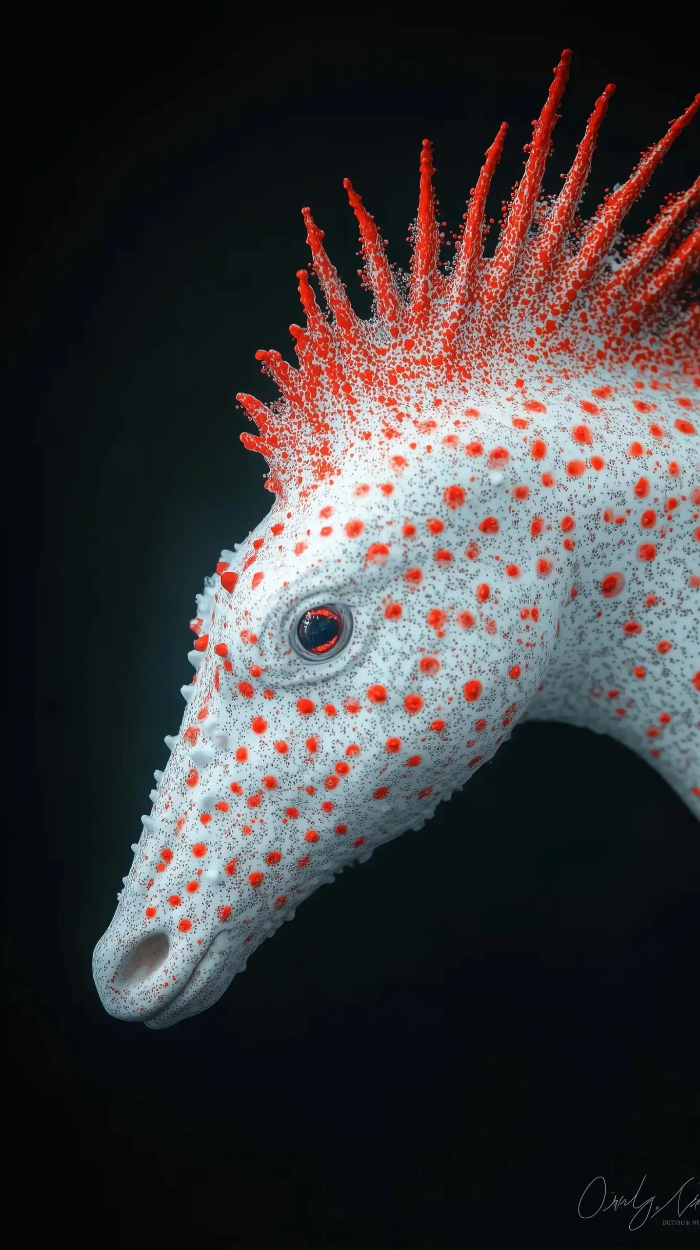 Porcelain Creature with Designs
