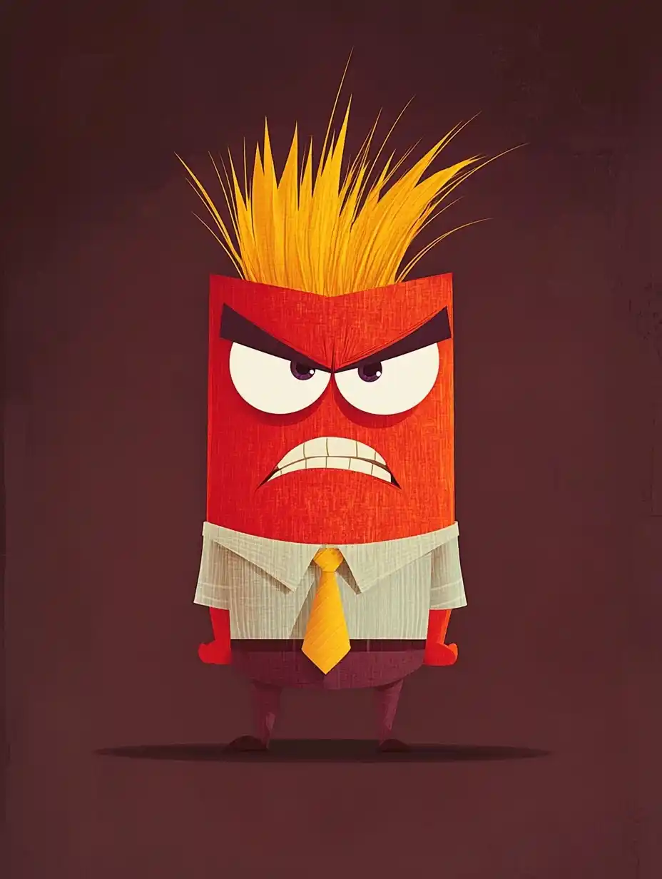 Angry Character in Disney Style
