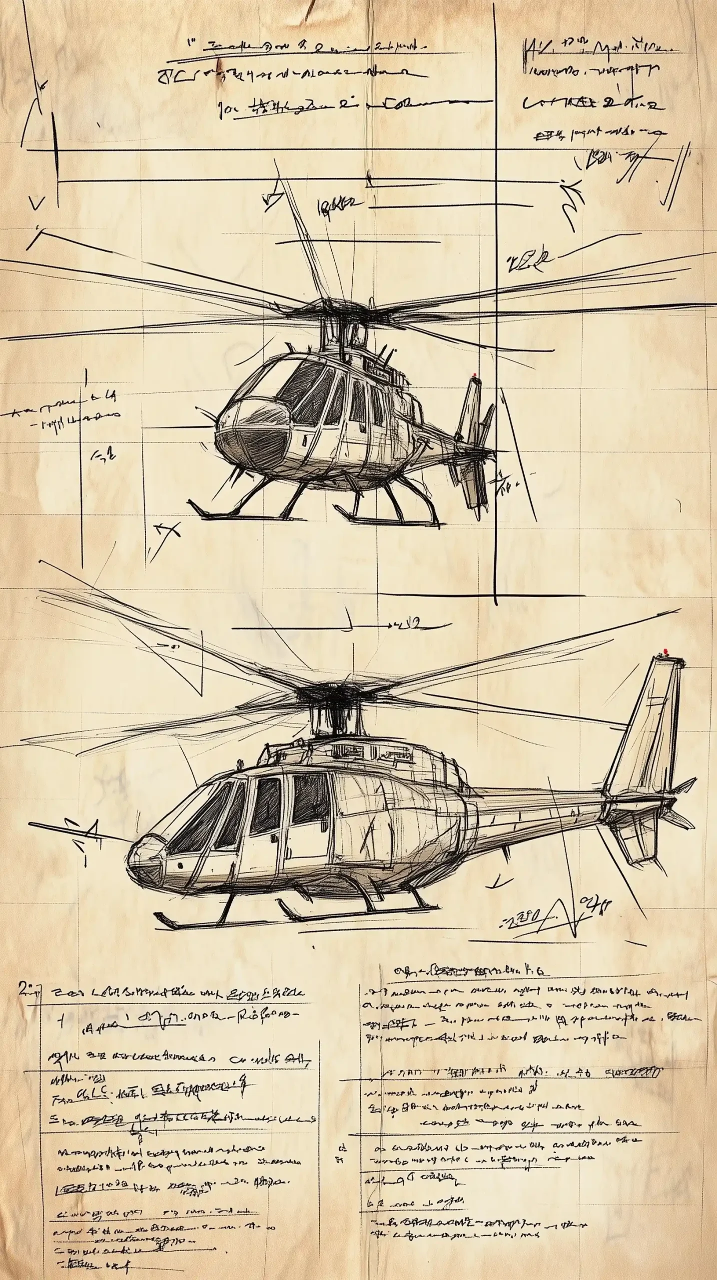 Helicopter Blade Sketch Notes
