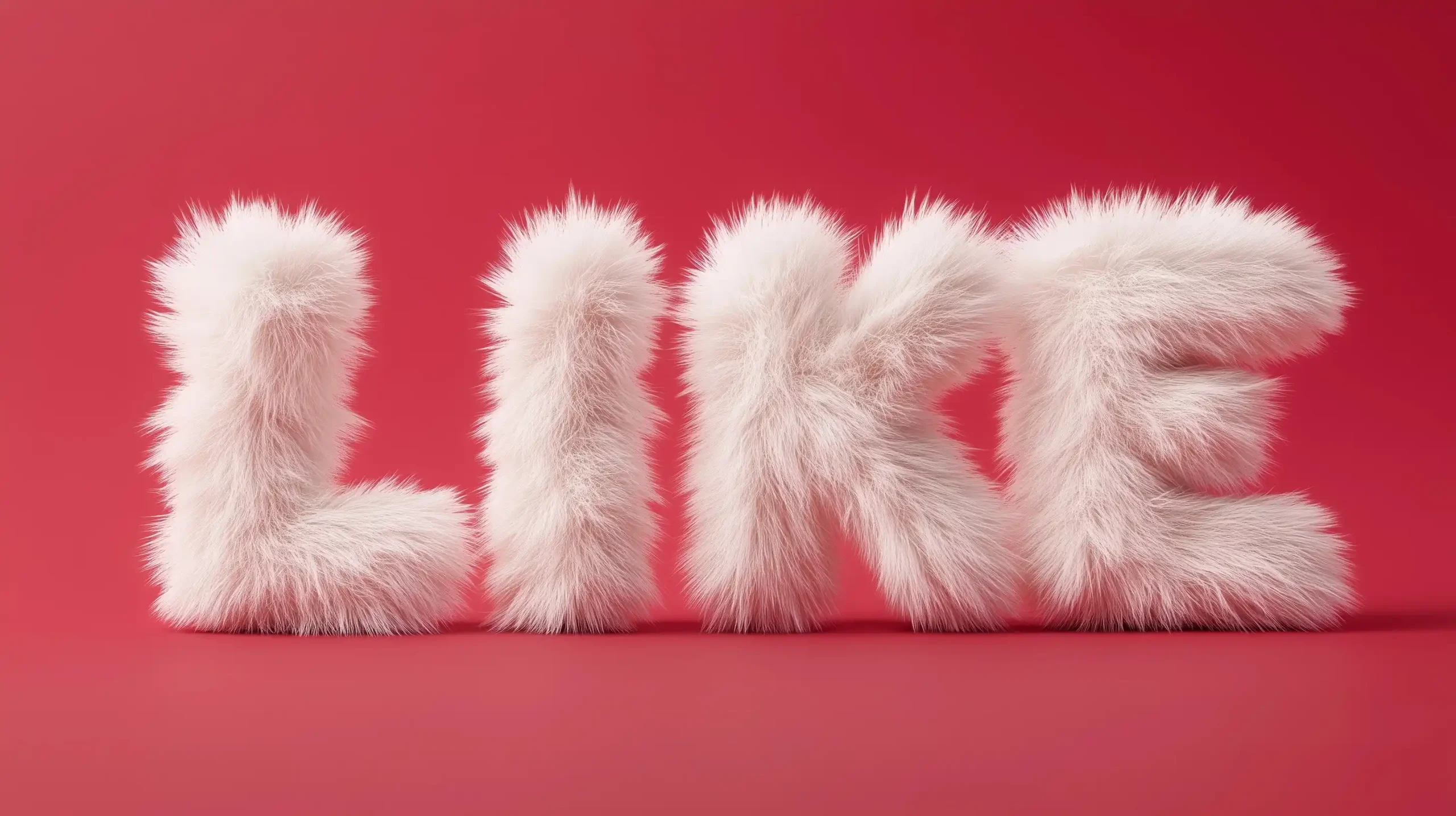 3D Fur LIKE Typography