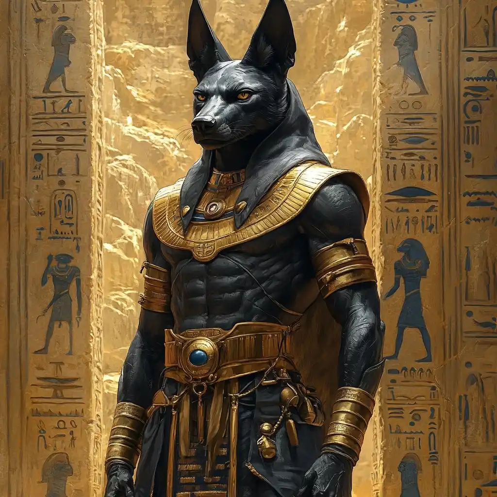 Mythical Anubis in Hyper-Realism
