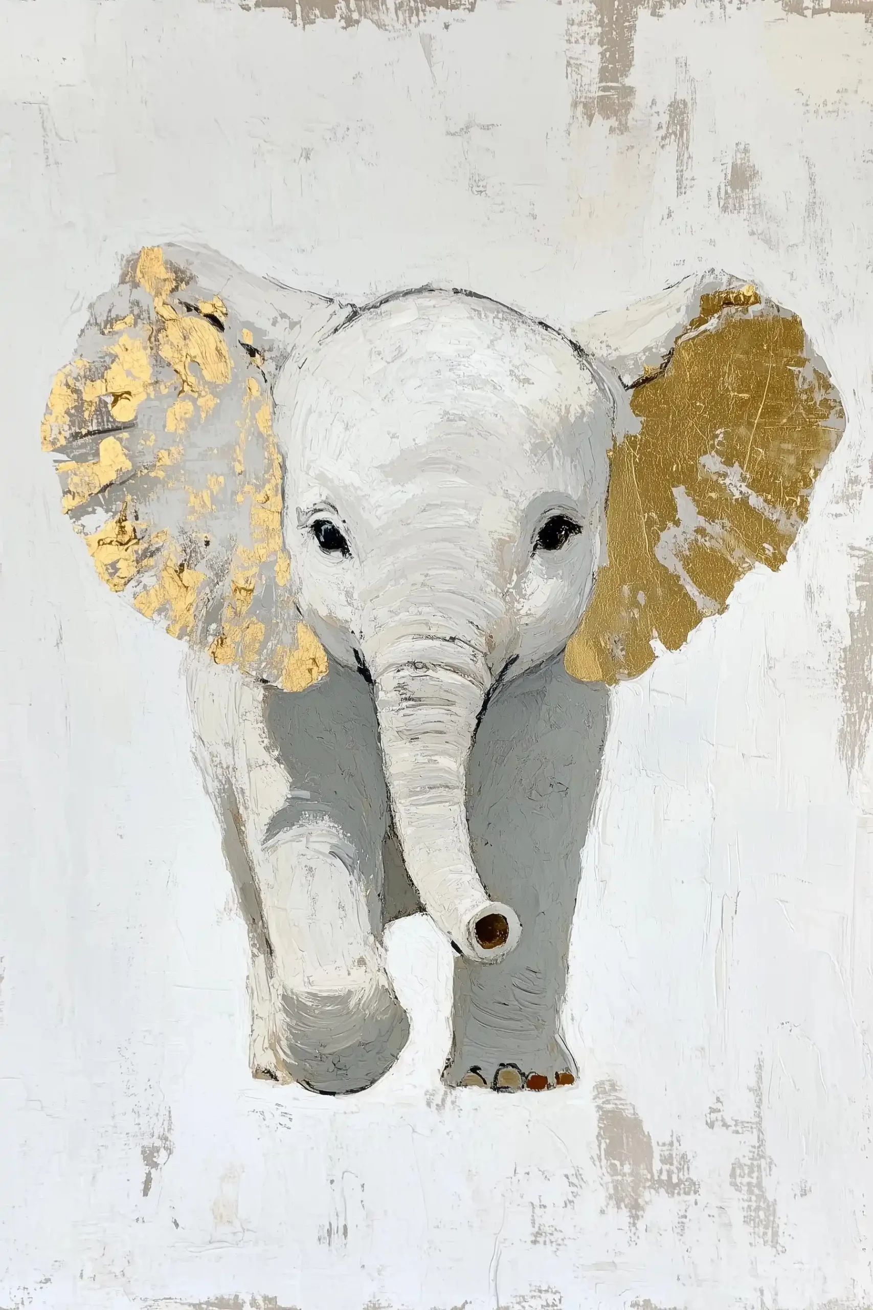 Fauvist Baby Elephant Portrait