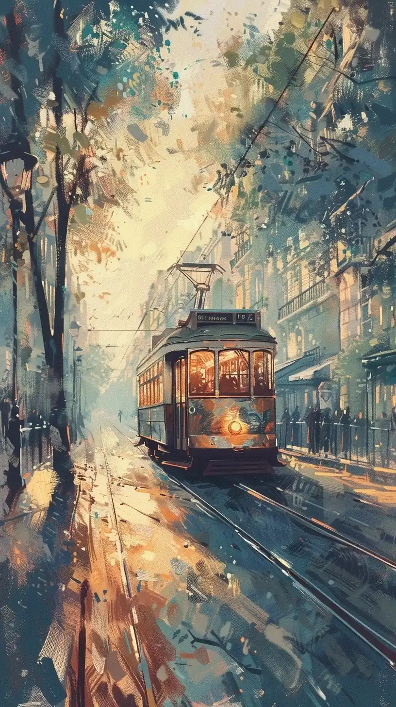 Impressionist Tram in Paris