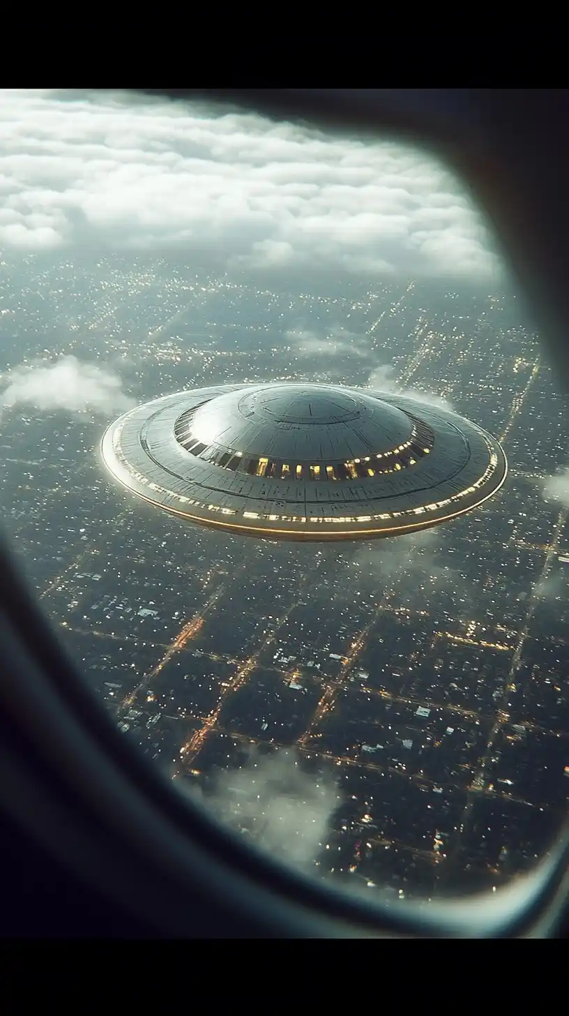 Realistic UFO Through Window