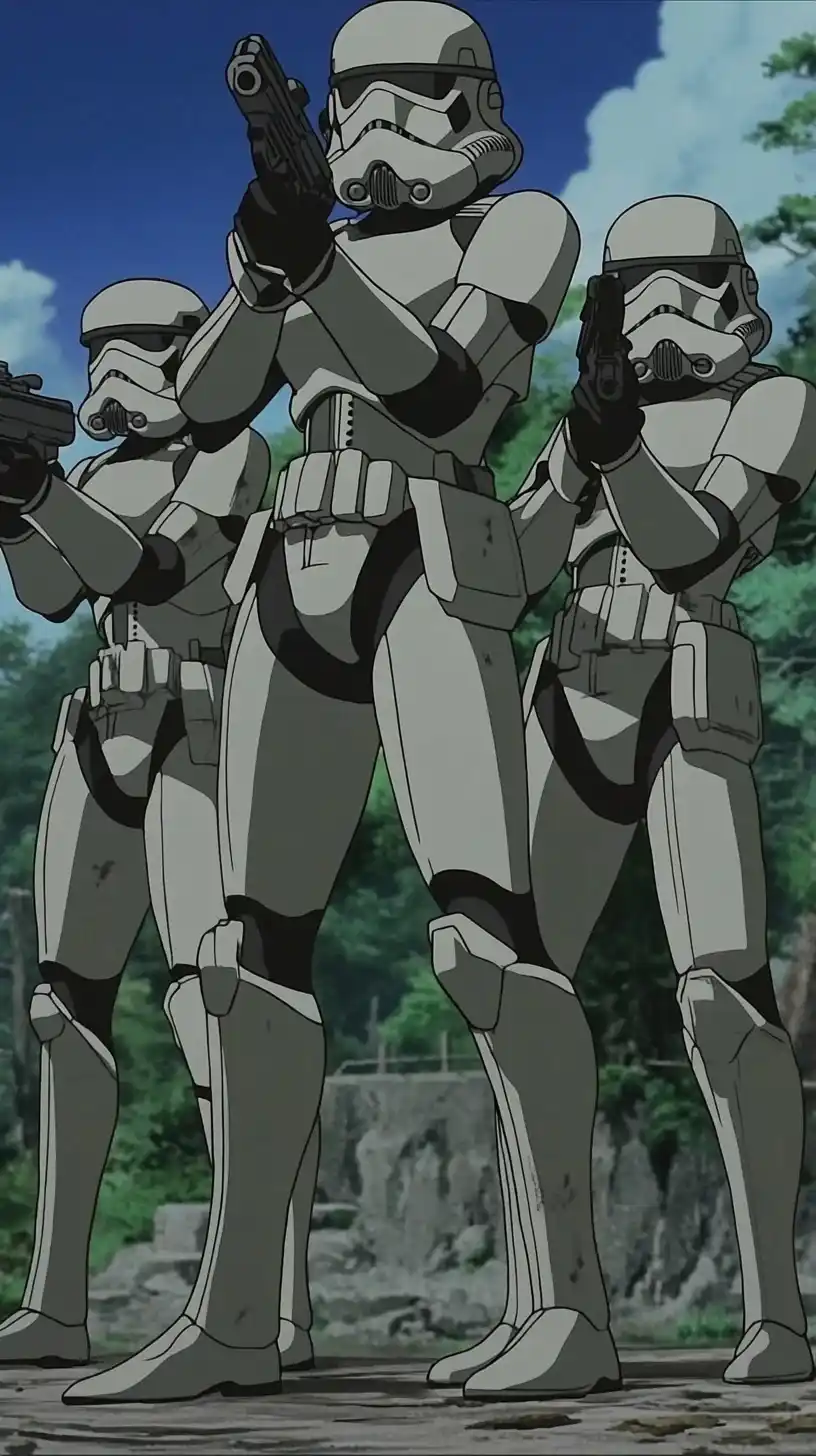 Action Pose Stormtroopers Illustration