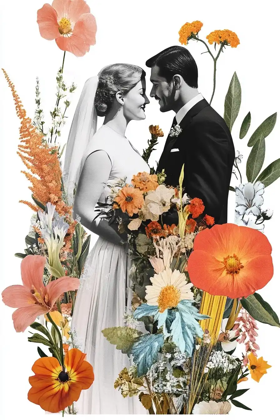 Funky Wedding Collage Poster