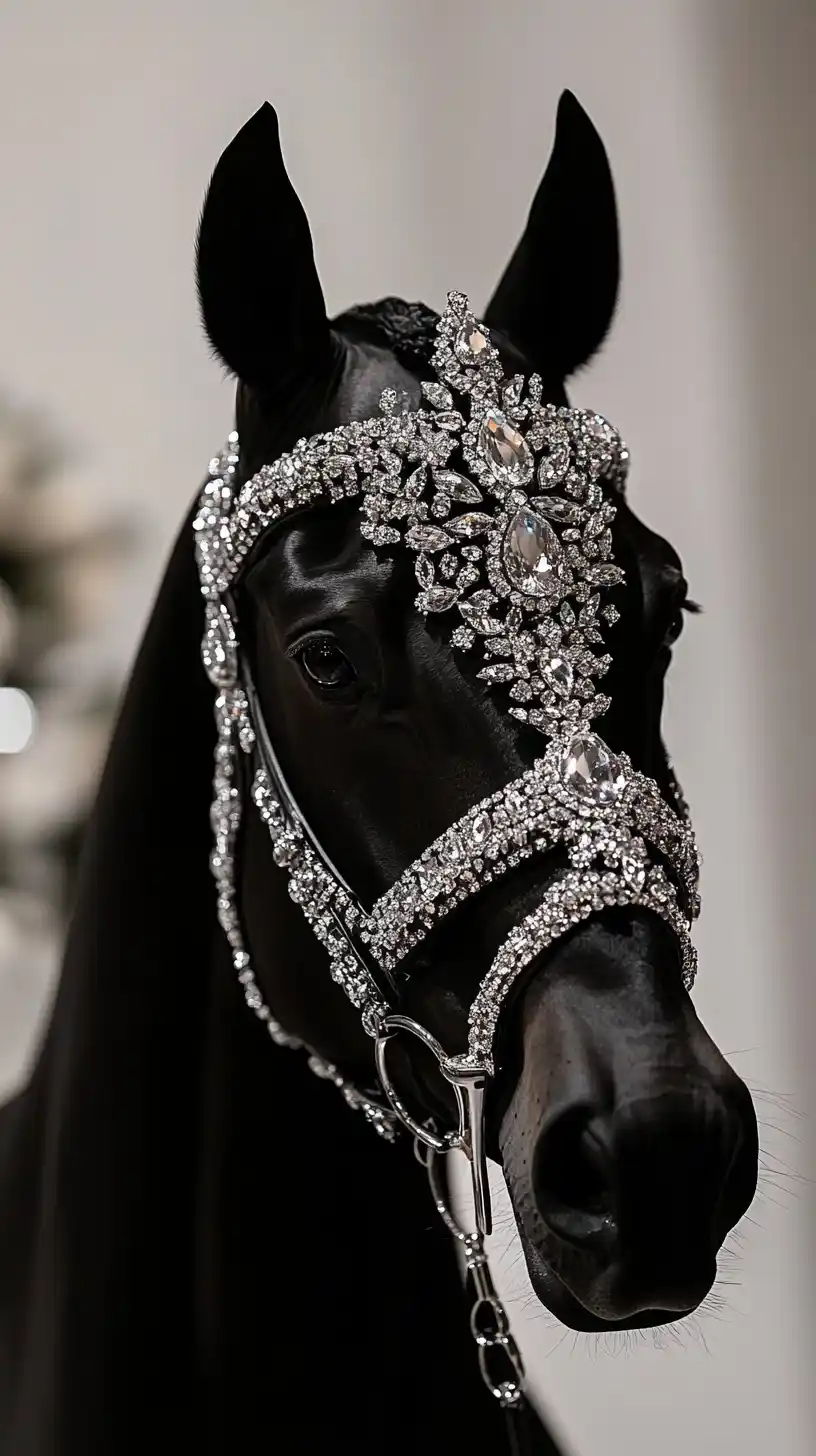 Opulent Horse with Rhinestones