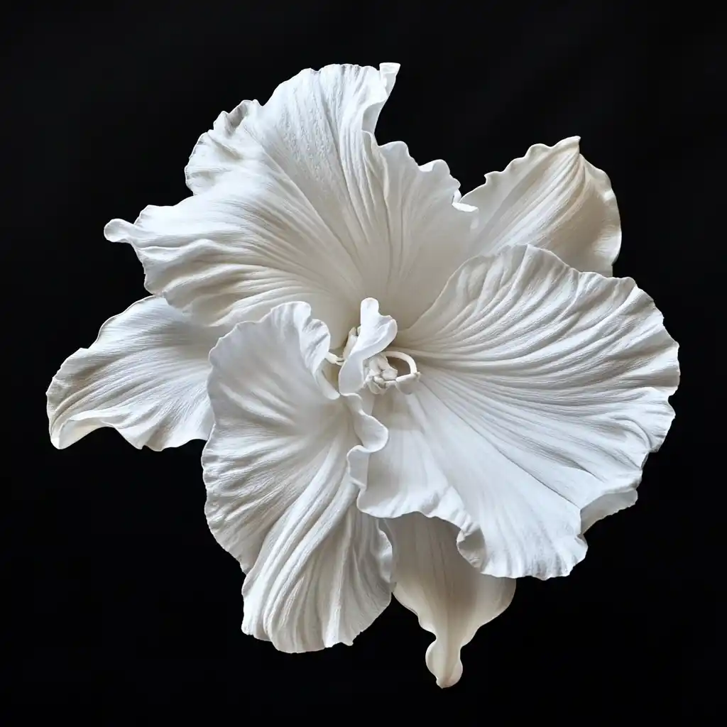 Close-Up White Lily Illustration
