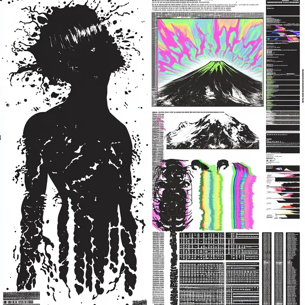 Glitch Art Human Silhouette Chaos