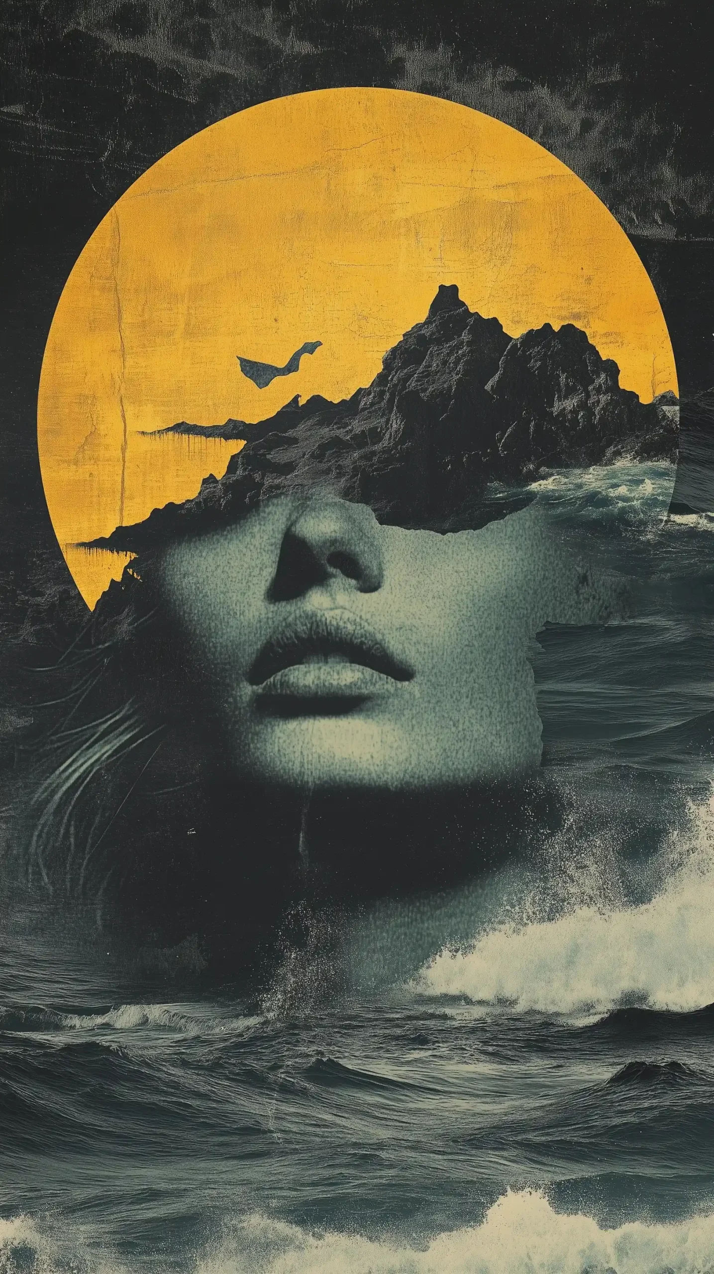 Retro Darkwave Collage Art