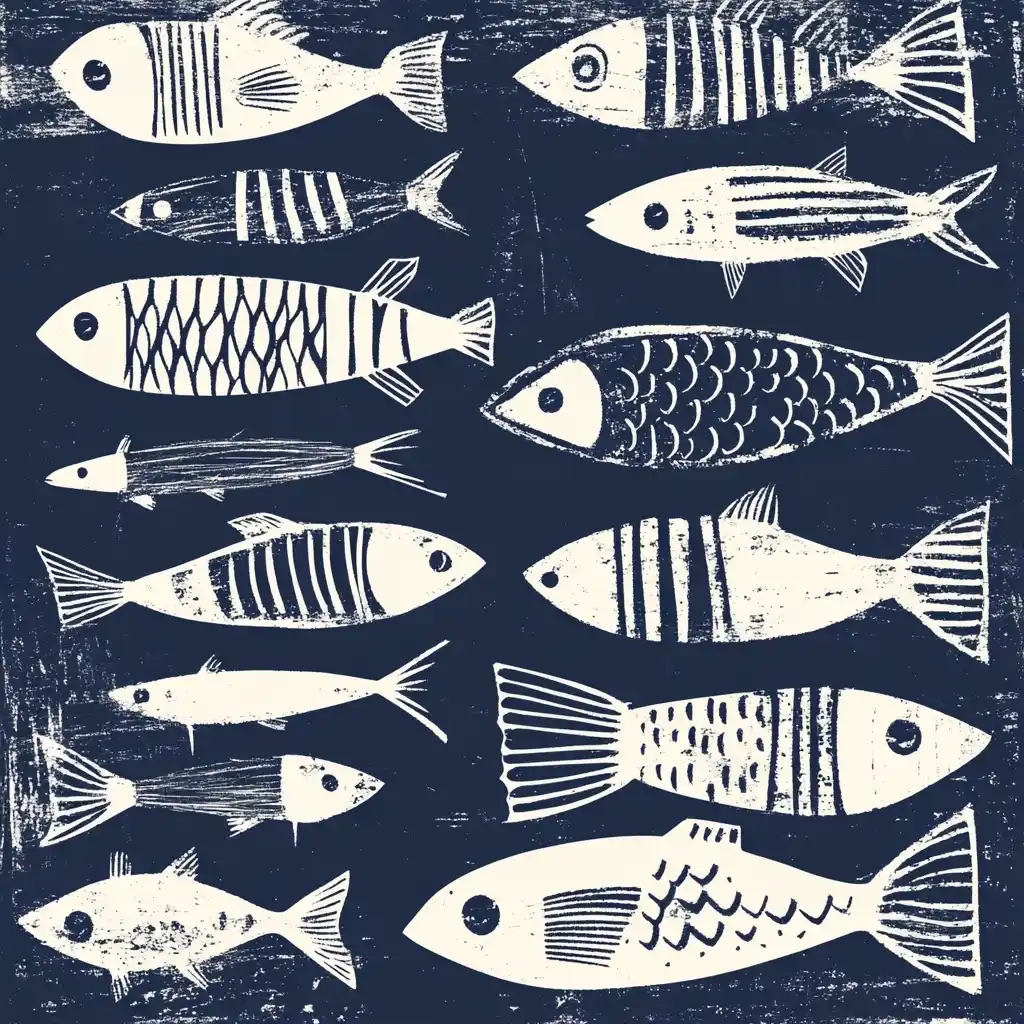 Scandinavian Fish Folk Art