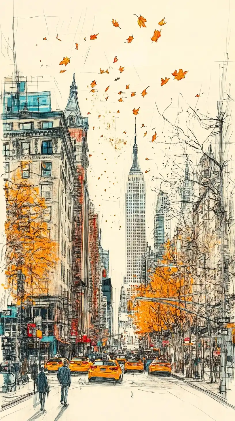 Vibrant New York Sketch