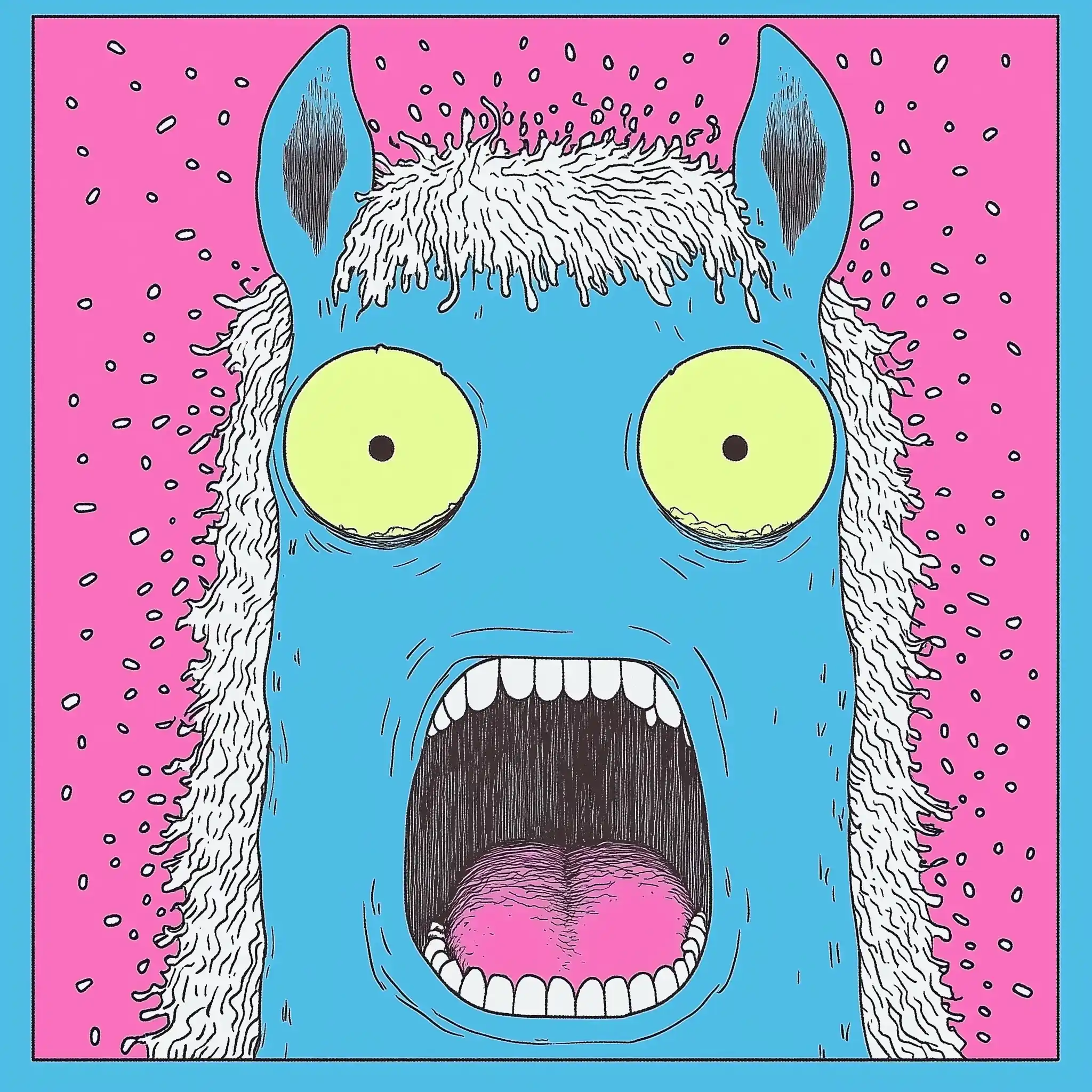 Insane Horse Pen Illustration