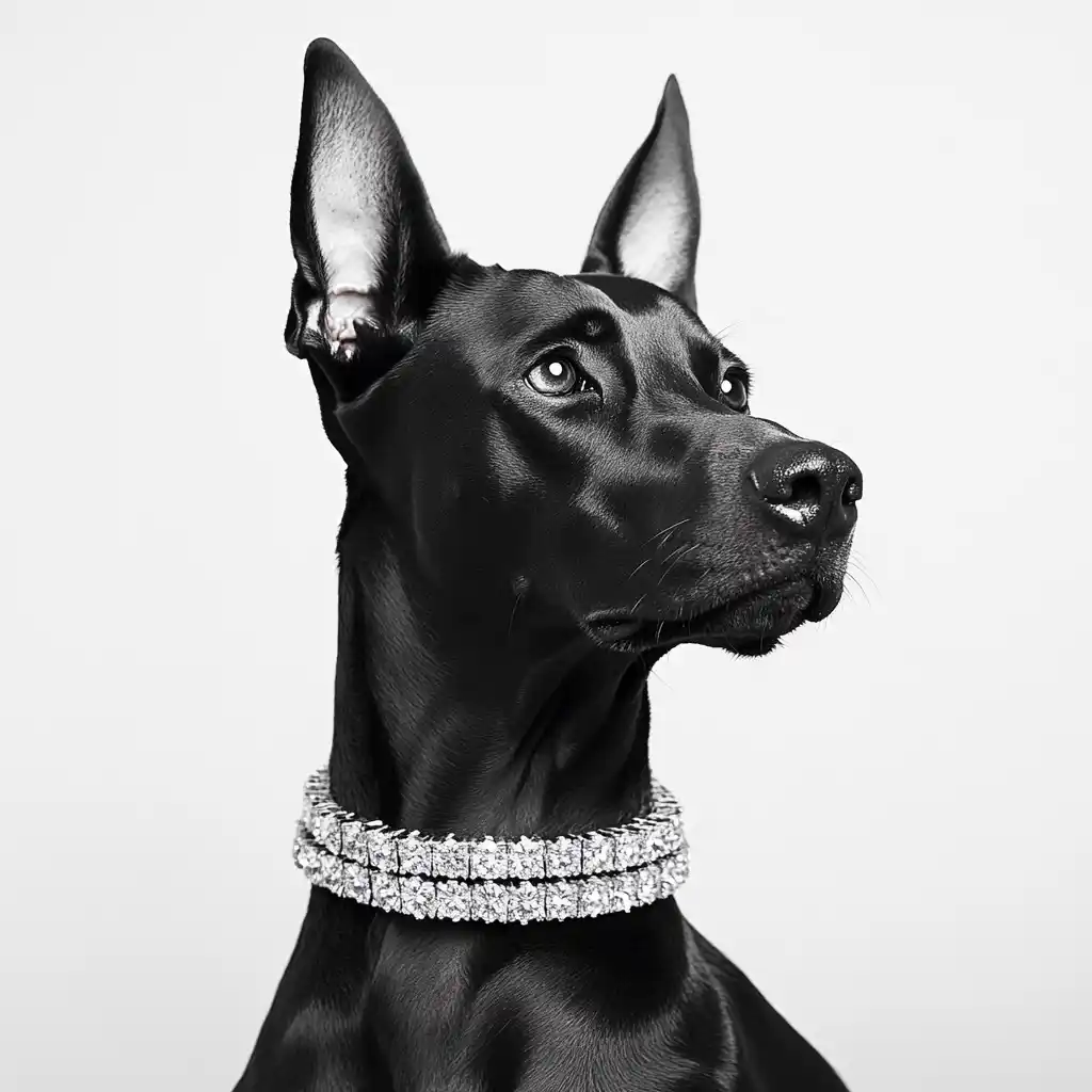 Luxury Doberman in Black and White