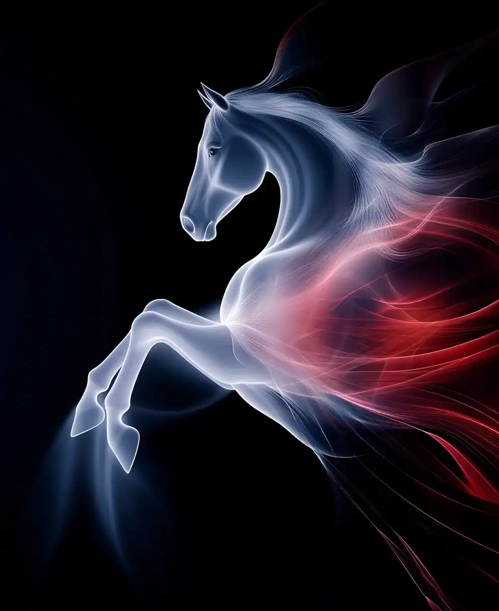 Fractal Horse Silhouette Photography