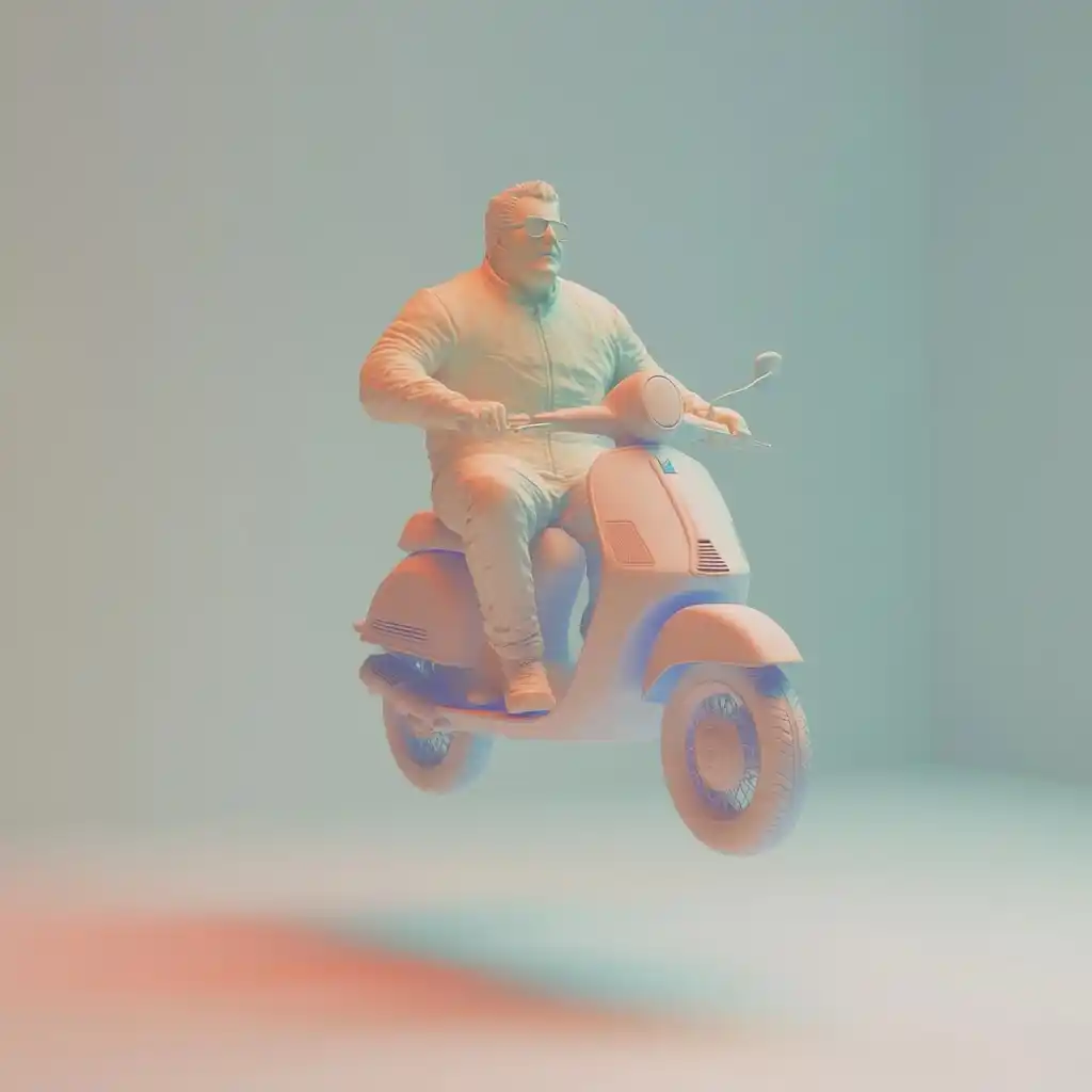 Hyper Realistic Vespa Statue