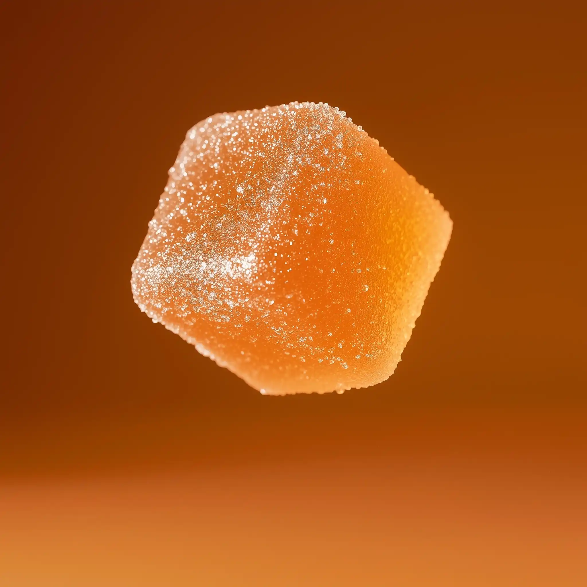 Floating Orange Gummy Close-Up