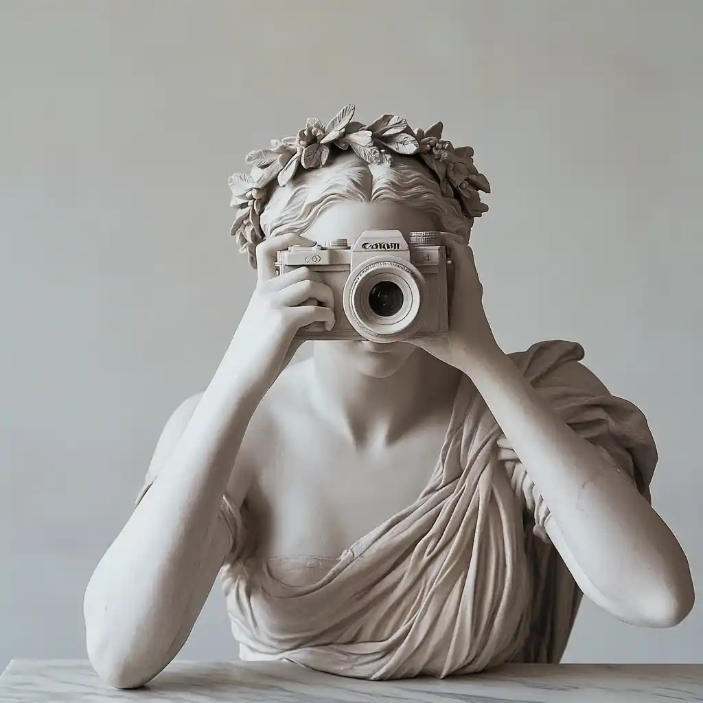 Marble Aphrodite with Camera