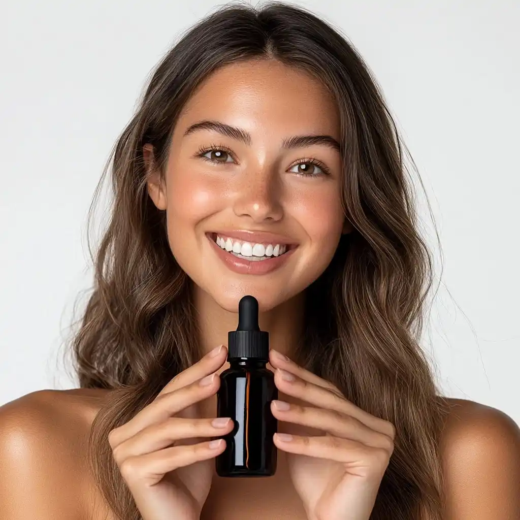 Hyper-Realistic Woman with Serum