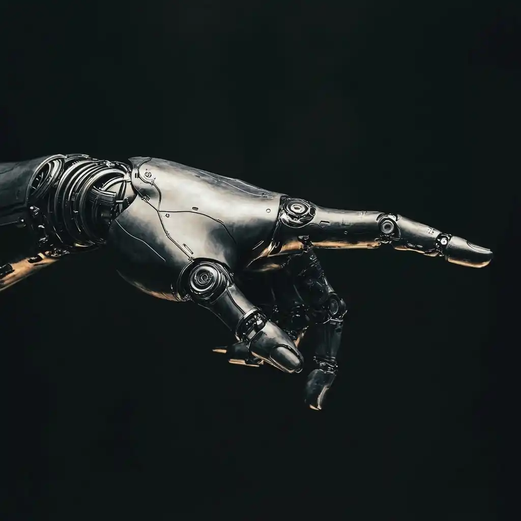 Dystopian AI Robotic Hand