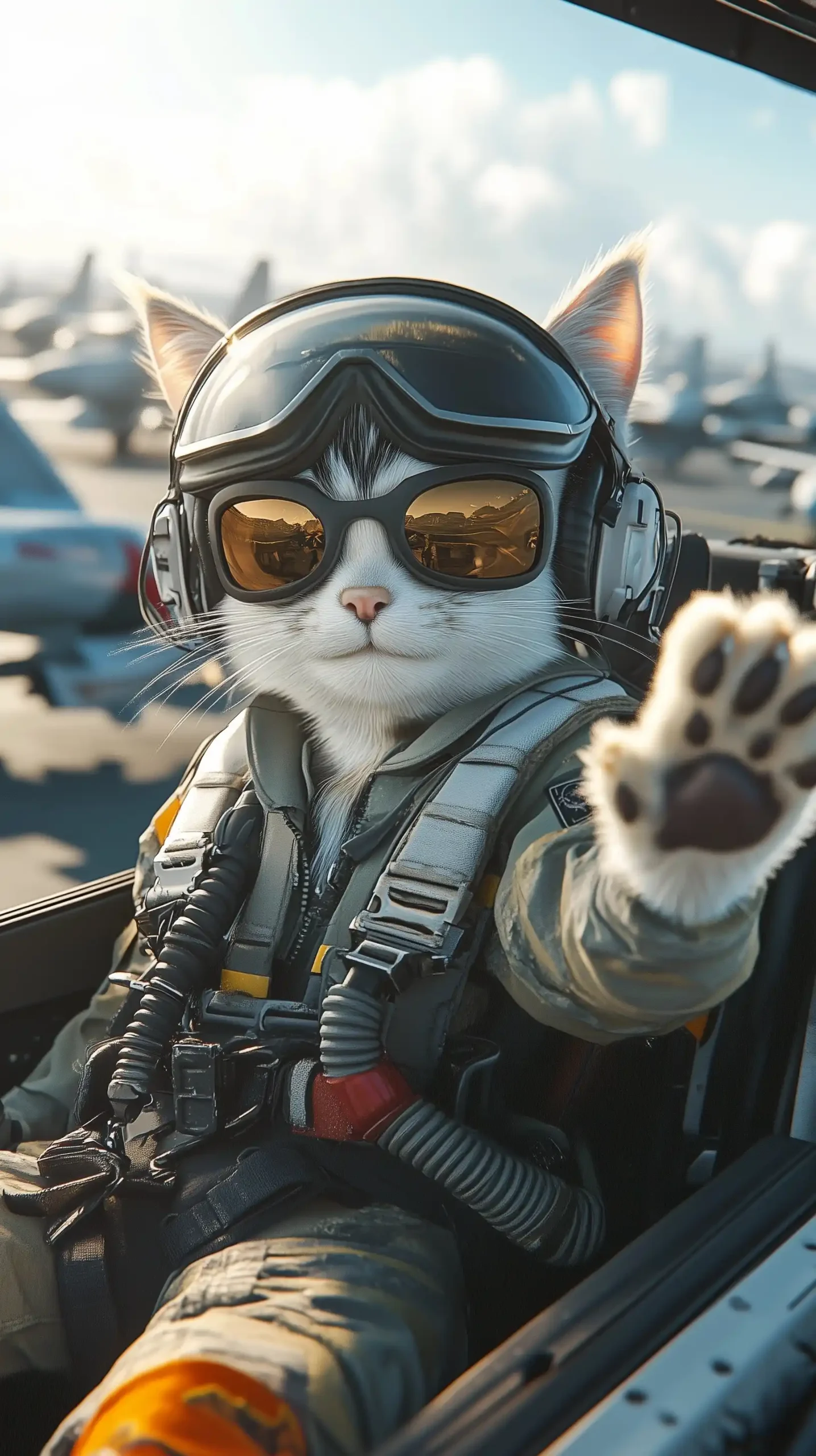 Cinematic Cat Pilot Scene
