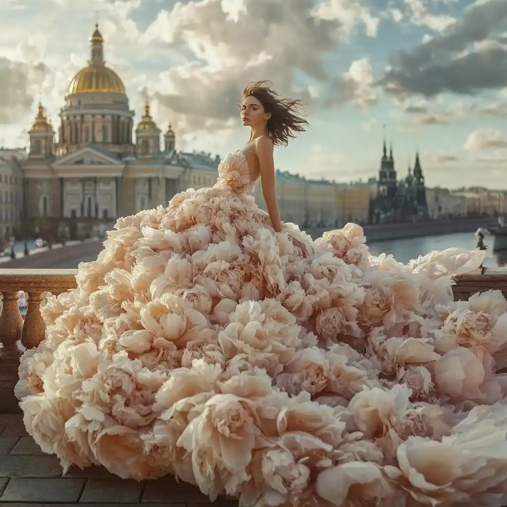 Peony Dress in St Petersburg