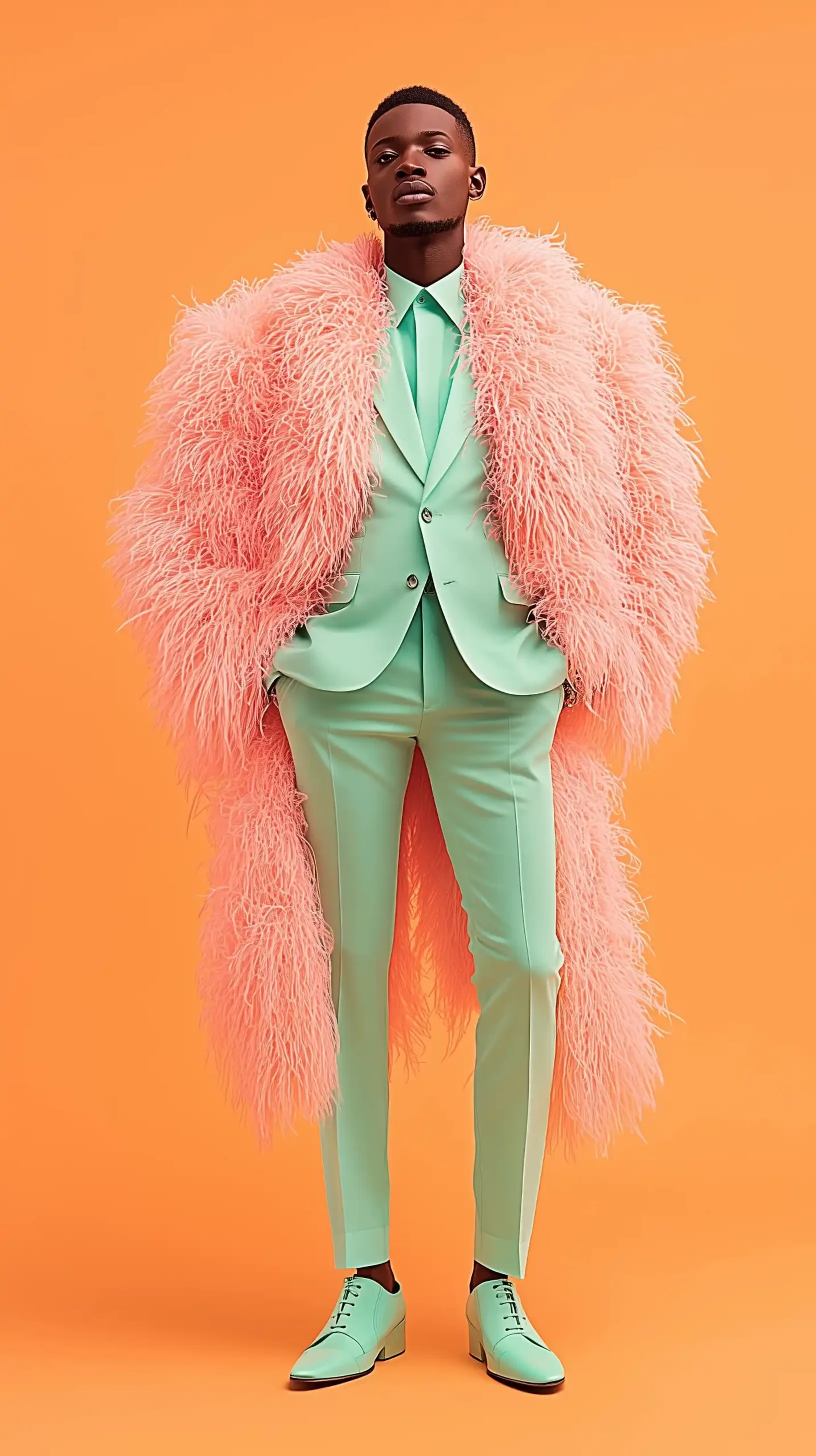 Mint Green Fringe Suit