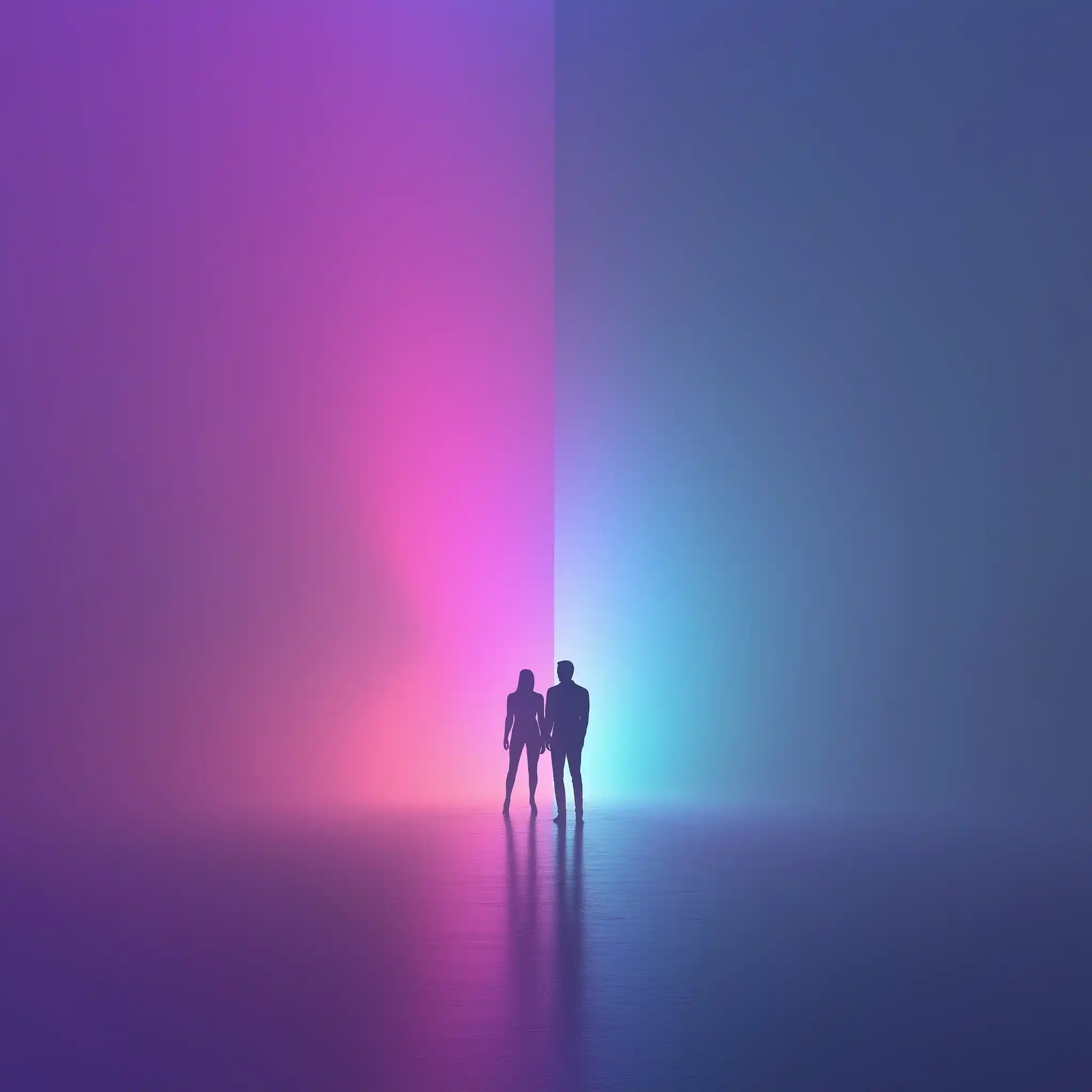 Abstract 3D Couple in Smoke