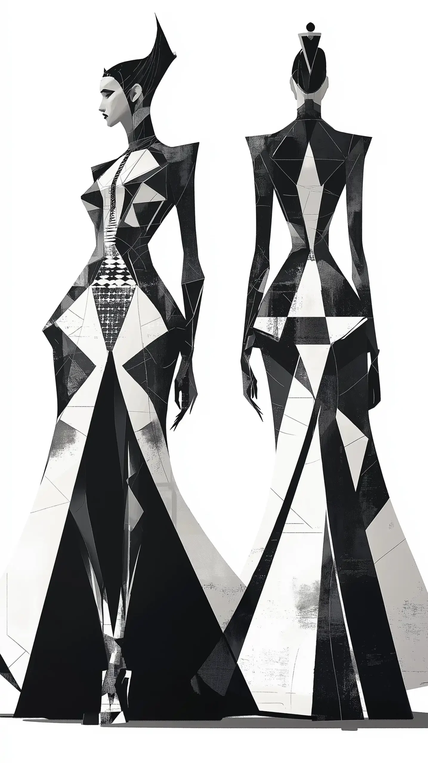 Futuristic Chess Queen Illustration