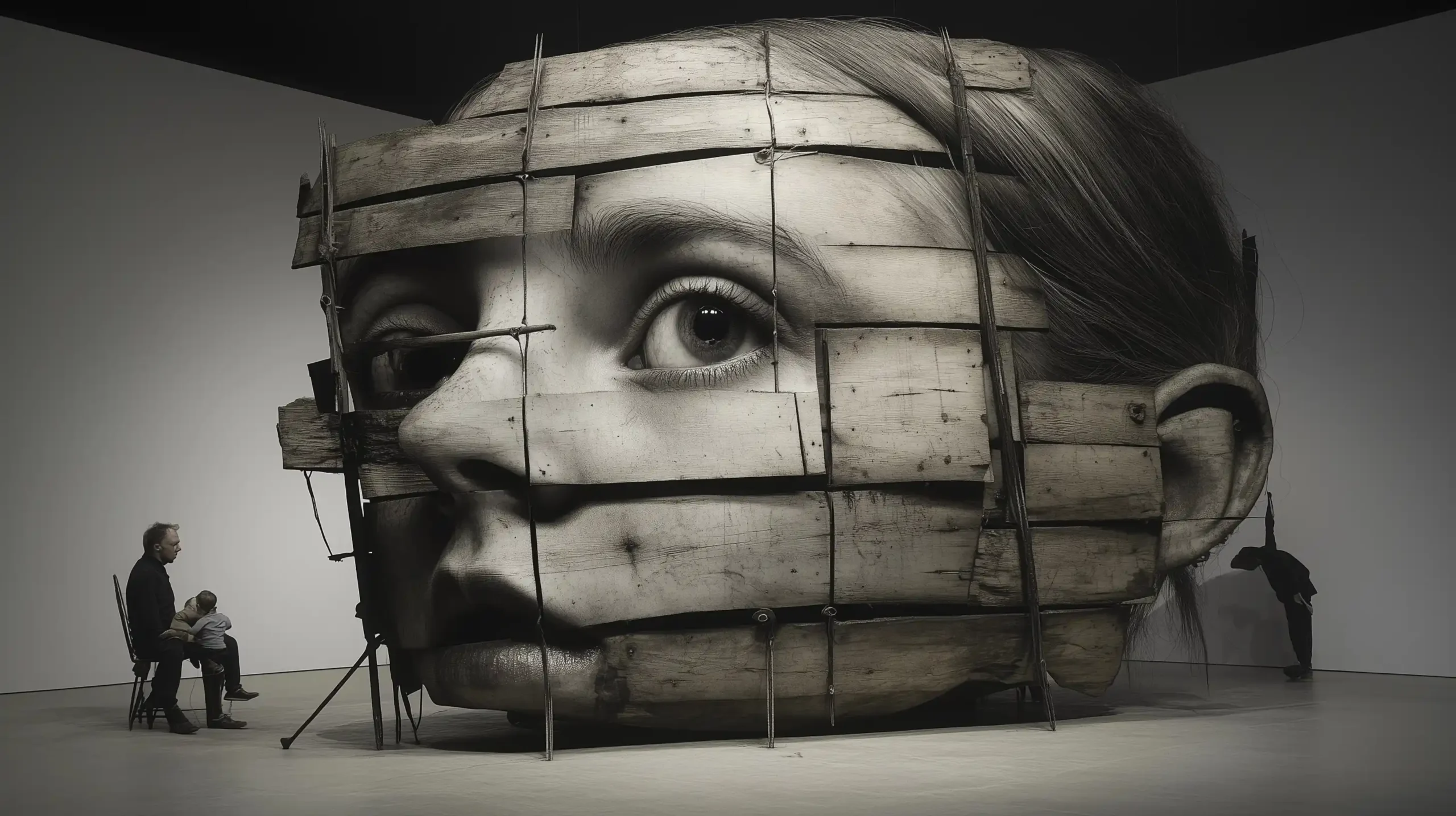 Surreal Woman in Wood