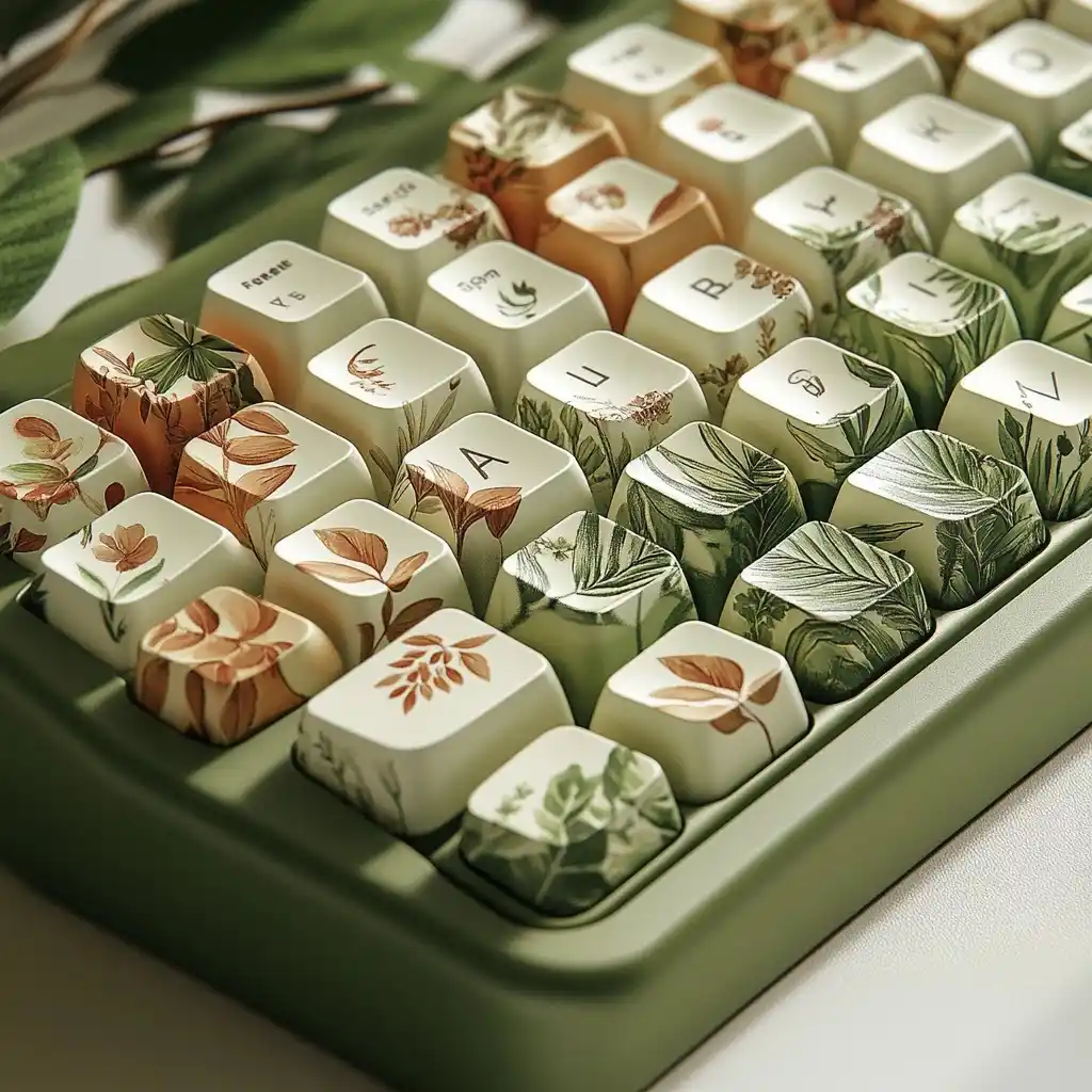 Botanical Keyboard with Organic Design