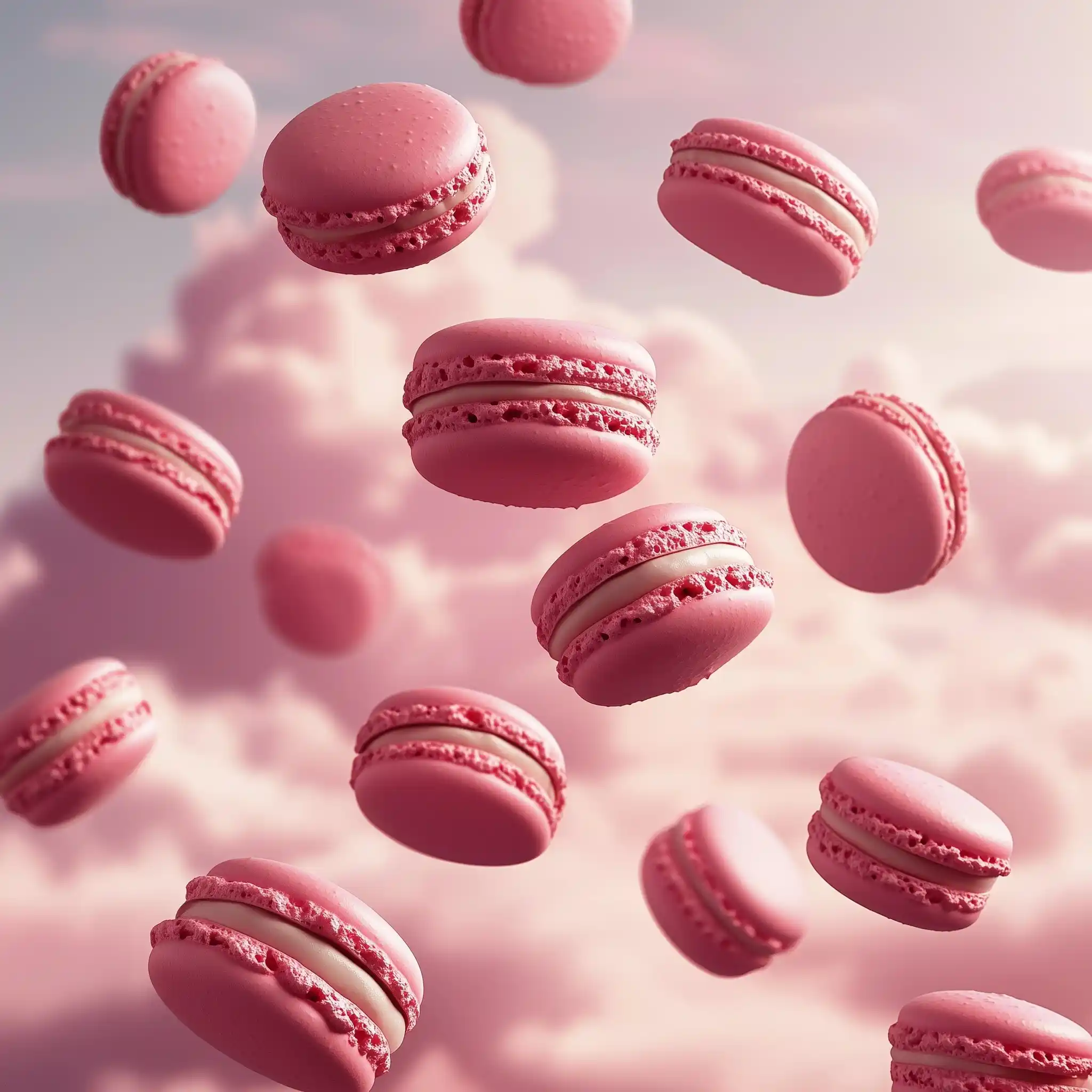 Flying Macarons in Sky