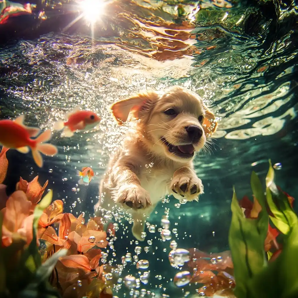 Underwater Puppy Photography
