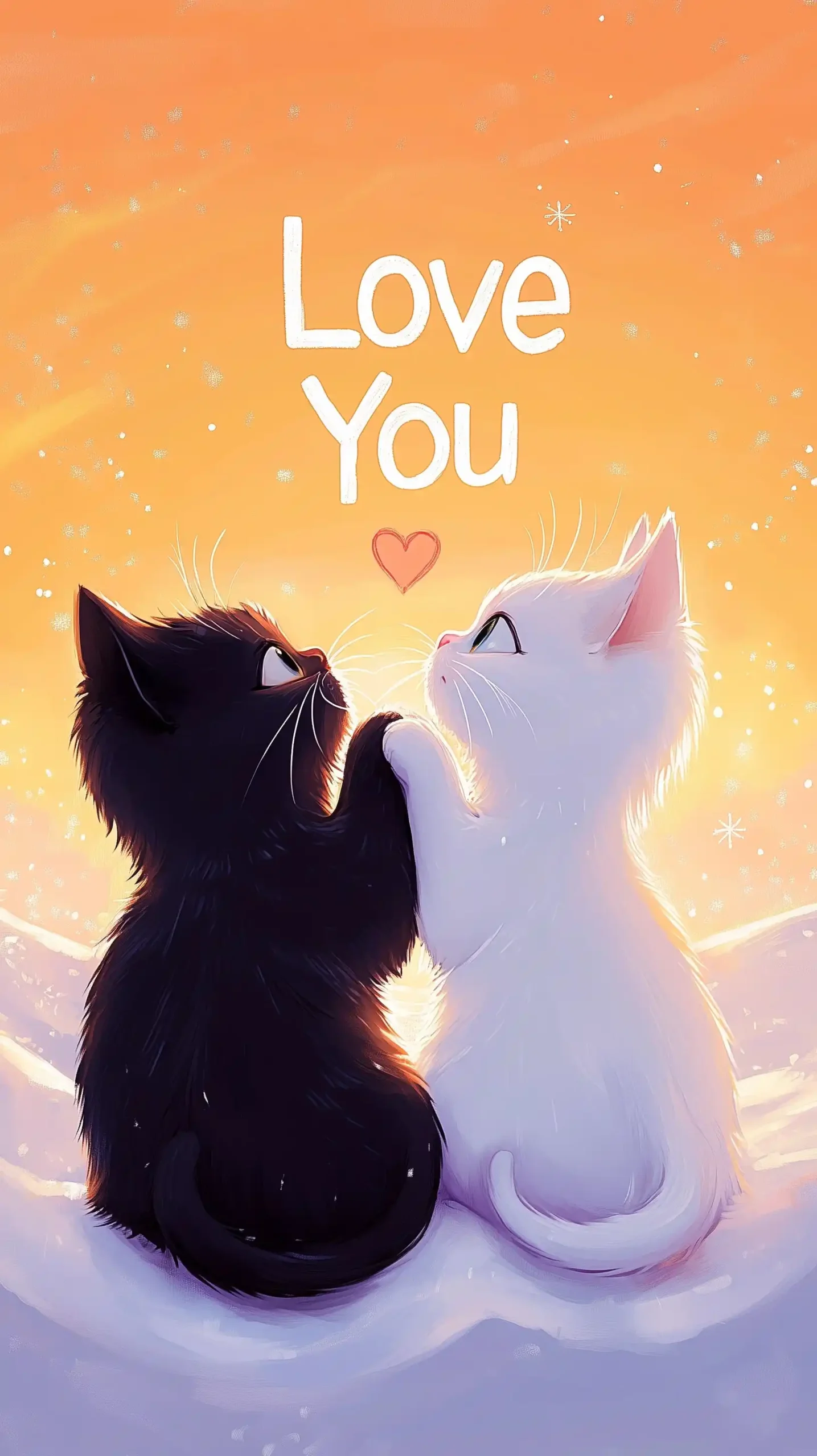 Cute Cats in Sunset