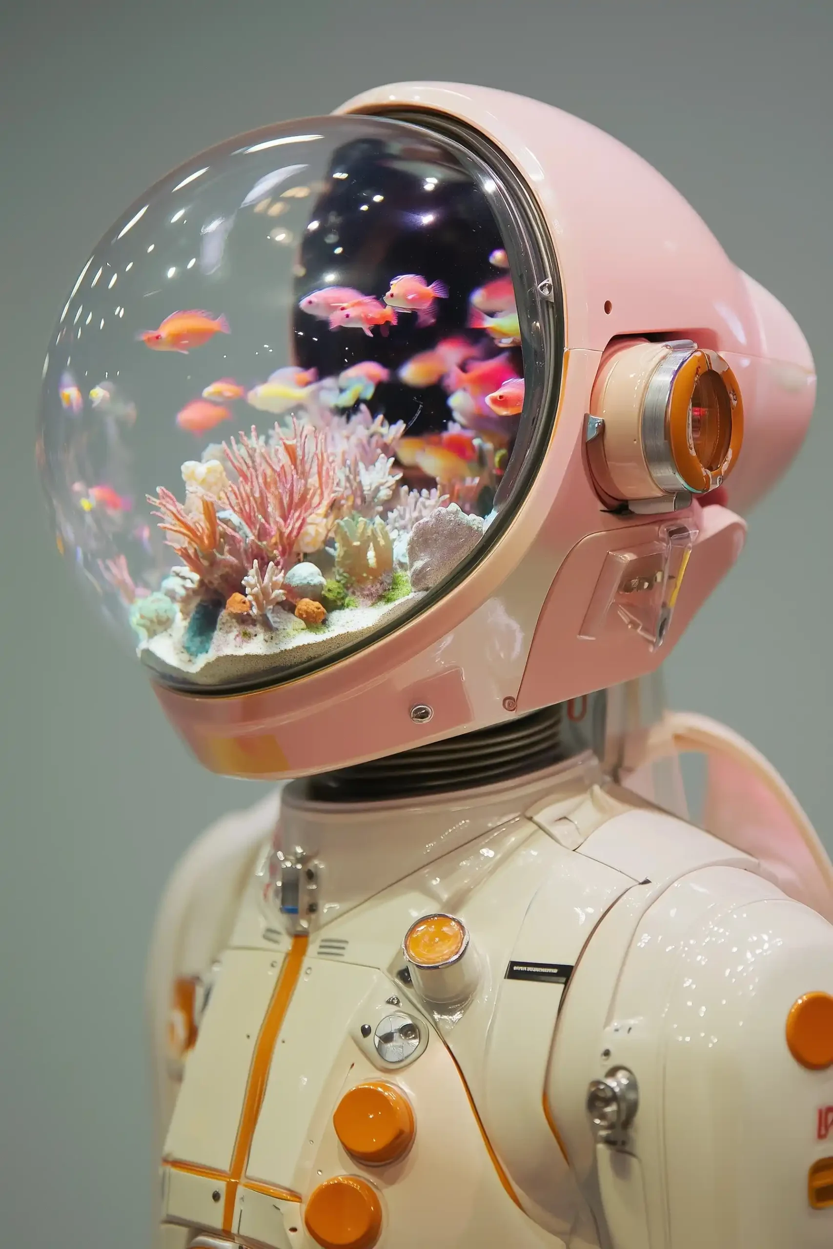 Futuristic Robot with Aquarium