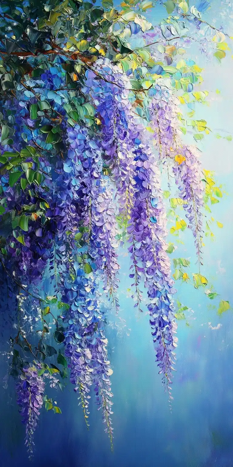 Wisteria Oil Painting Elegance
