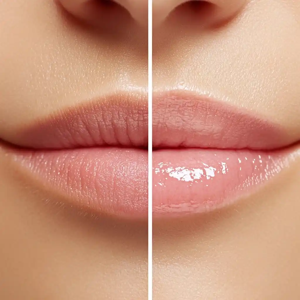 Lips Comparison in Clinical Photography