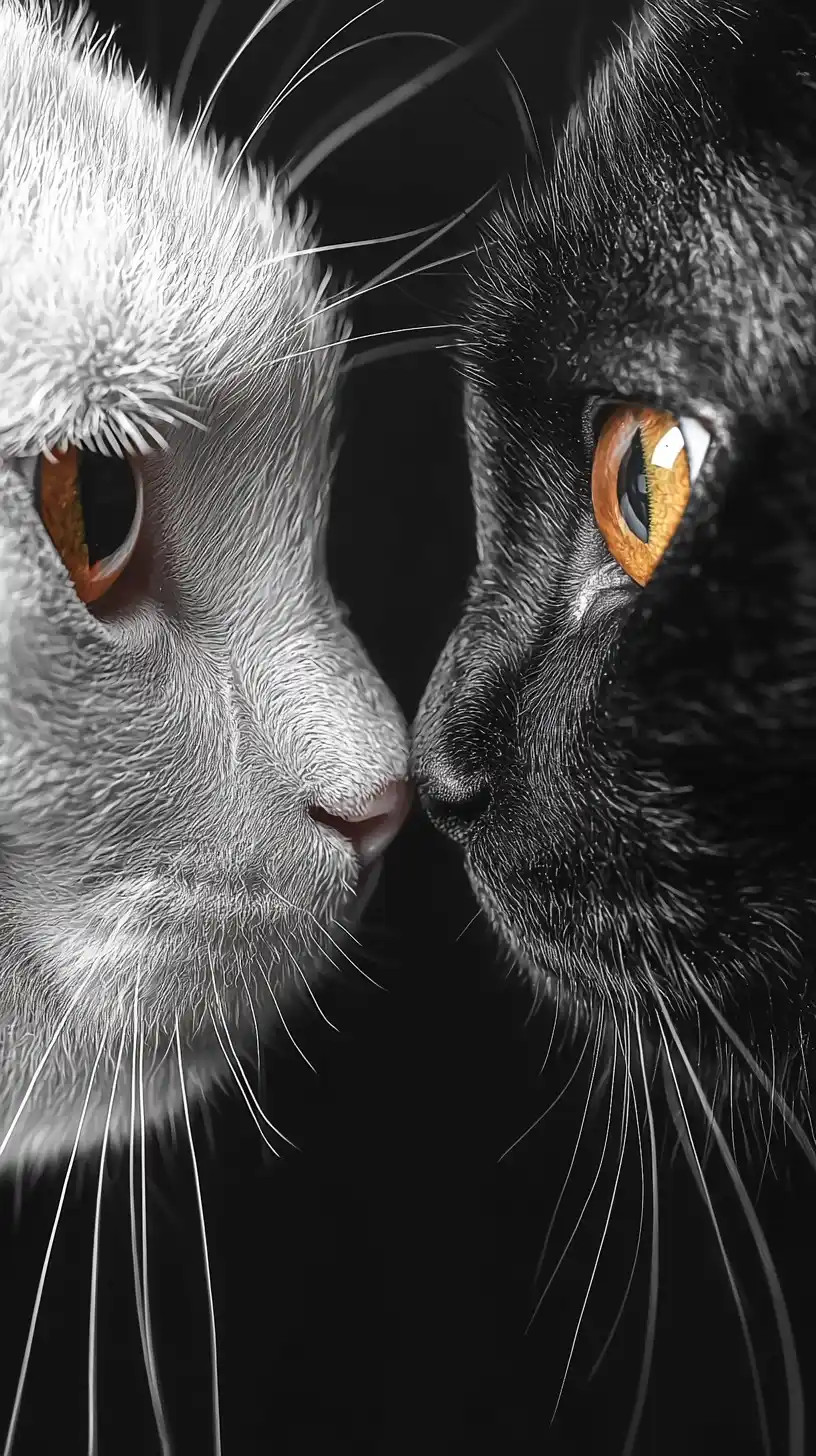Minimalist Cats in Fuzzy Form