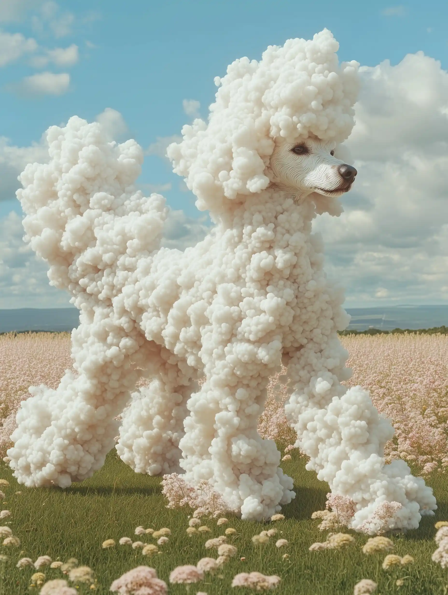 Poodle with Cloud Hair