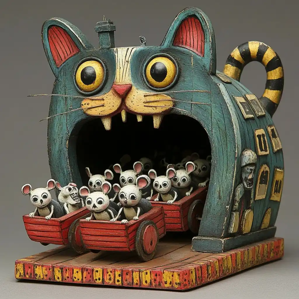 Carnival Automata Cat Tunnel