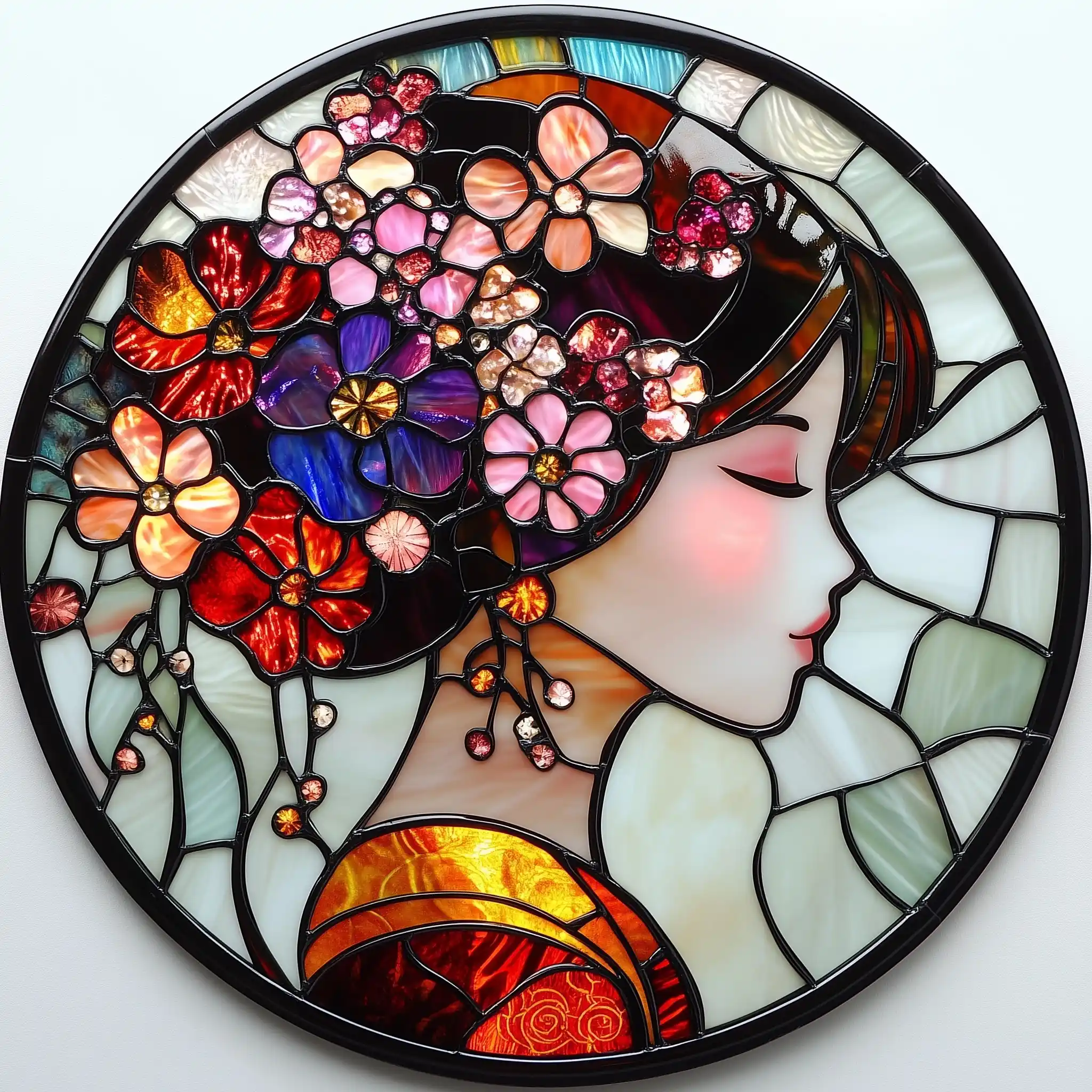 Stained Glass Kimono Blossom