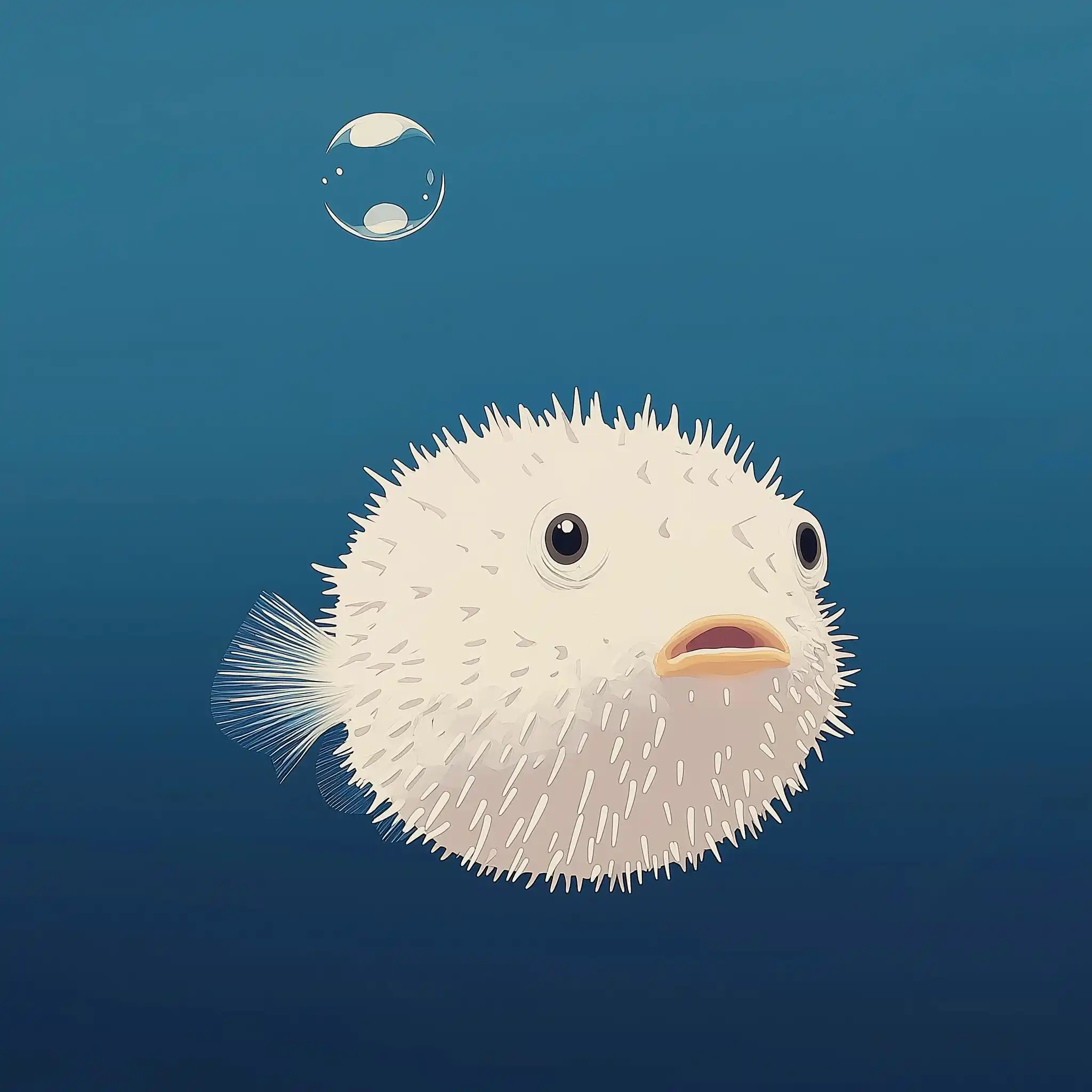 Puffer Fish with Bubble