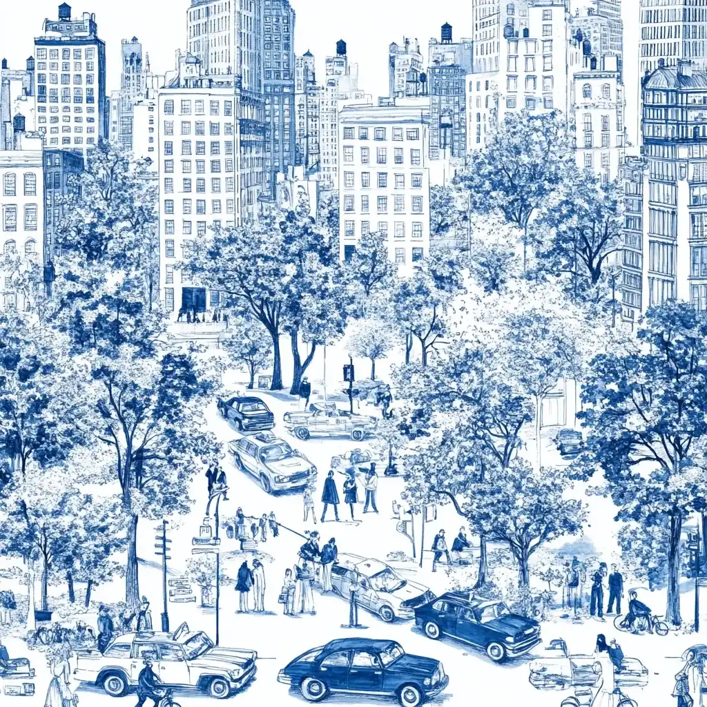 Contemporary New York Toile