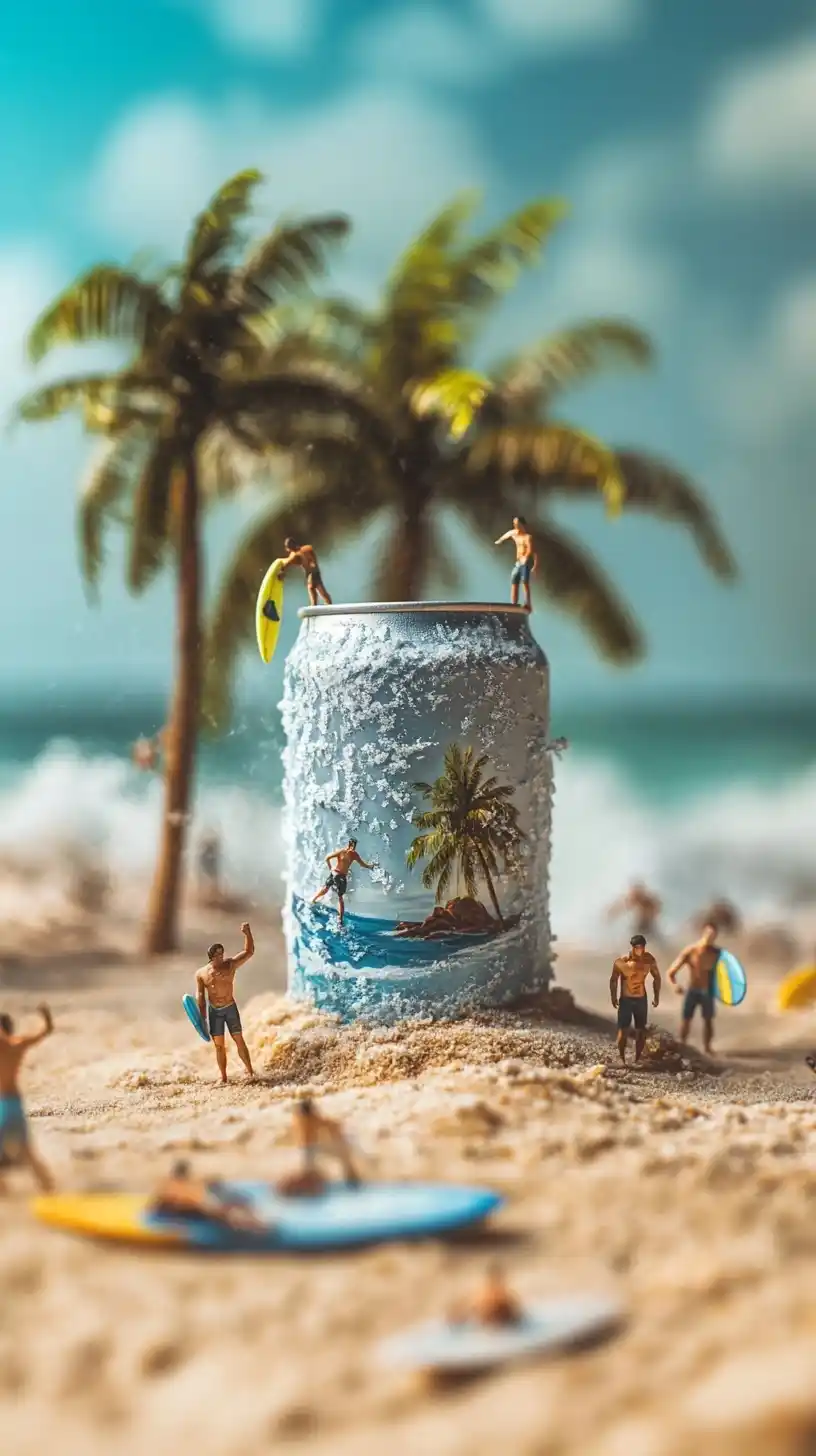 Realistic Can on Beach