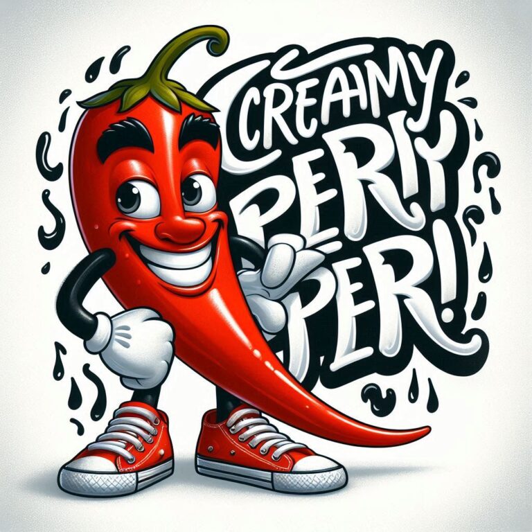 Creamy Peri Peri Graffiti With Smiling Chili Mascot