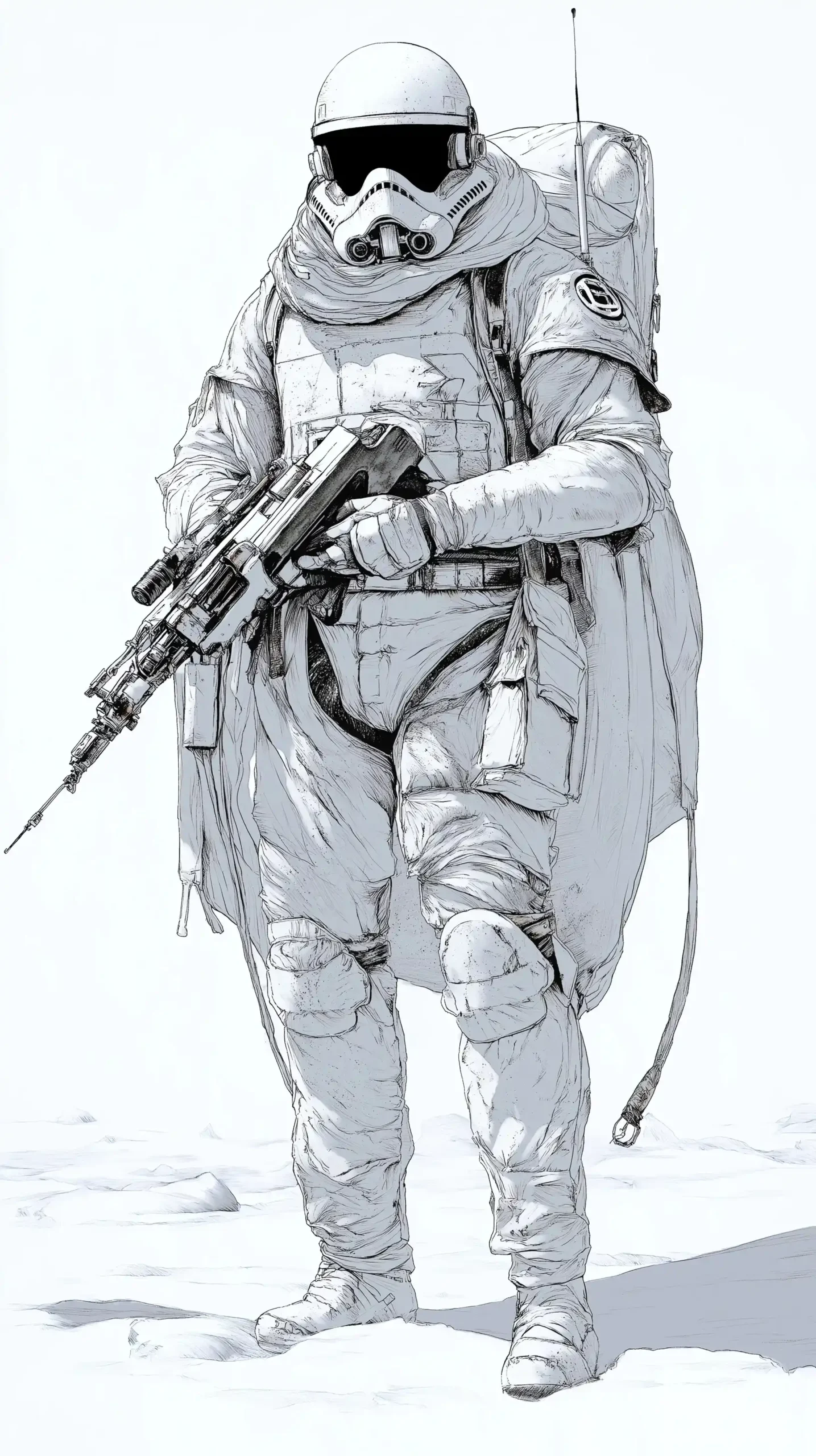Line Drawing of Hoth Trooper