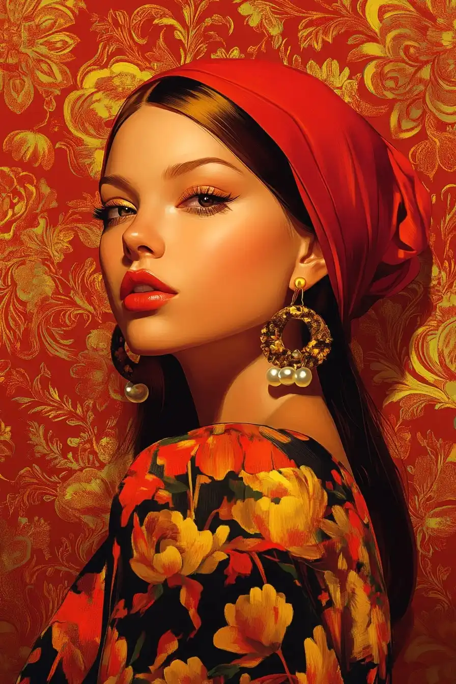 Baroque Pop Art Girl