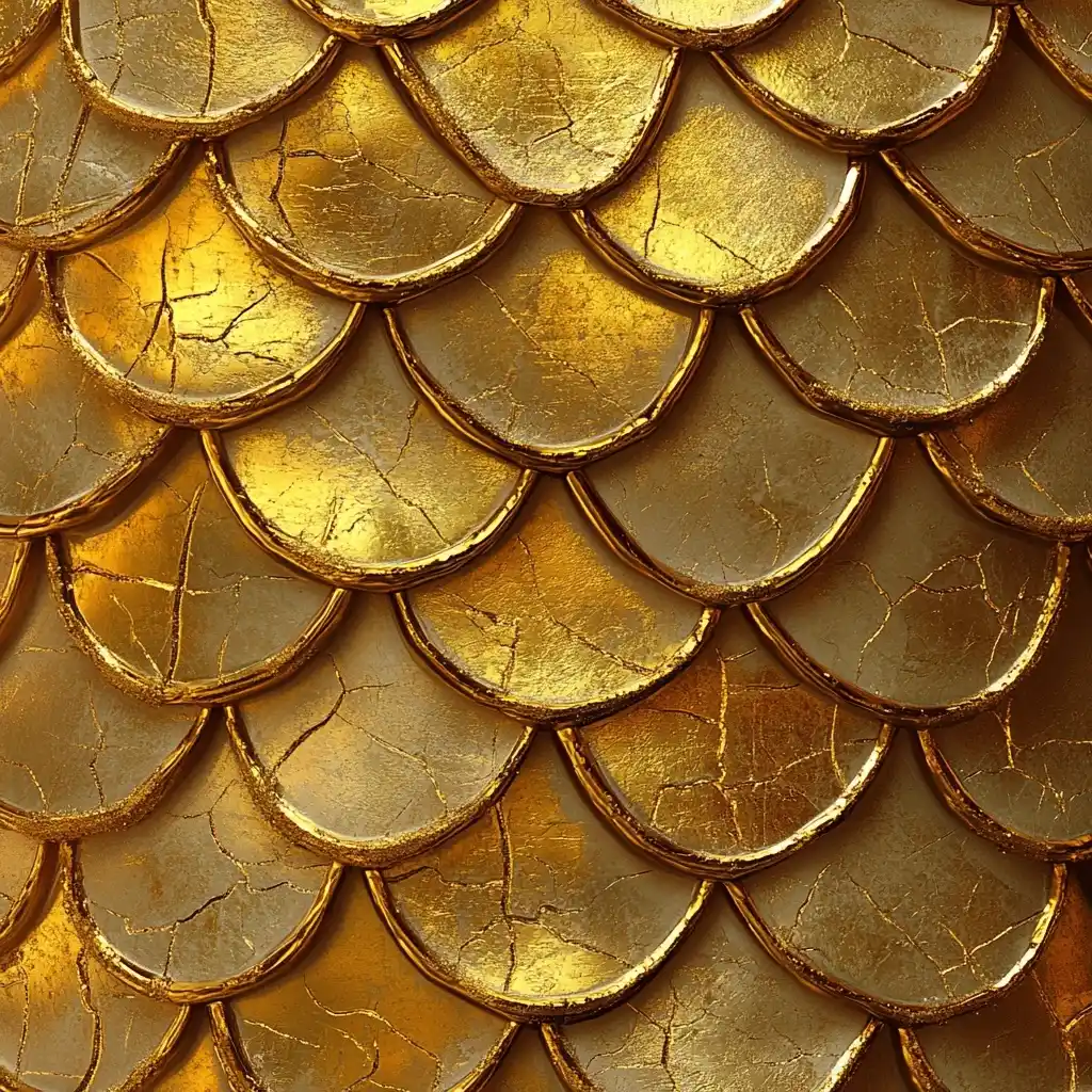 Golden Dragon Scale Pattern