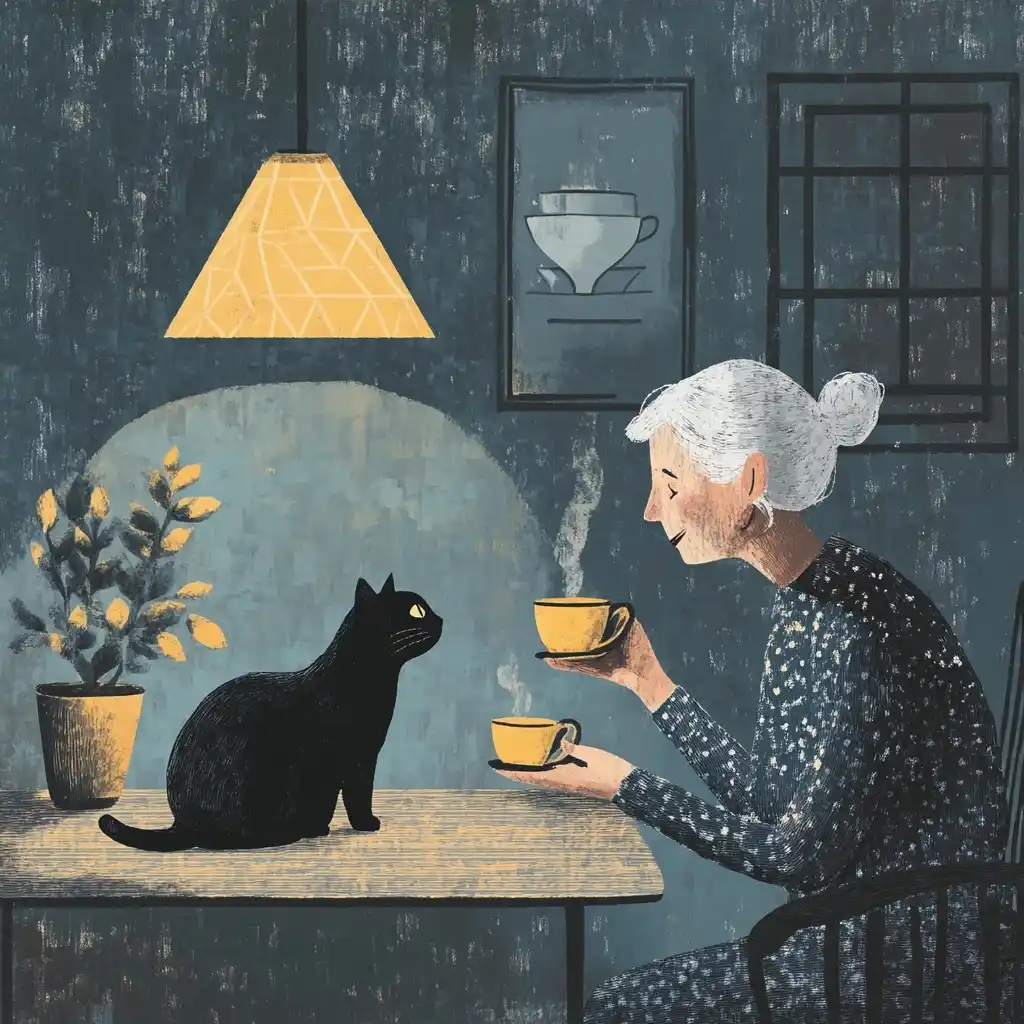 Surreal Tea with Cat