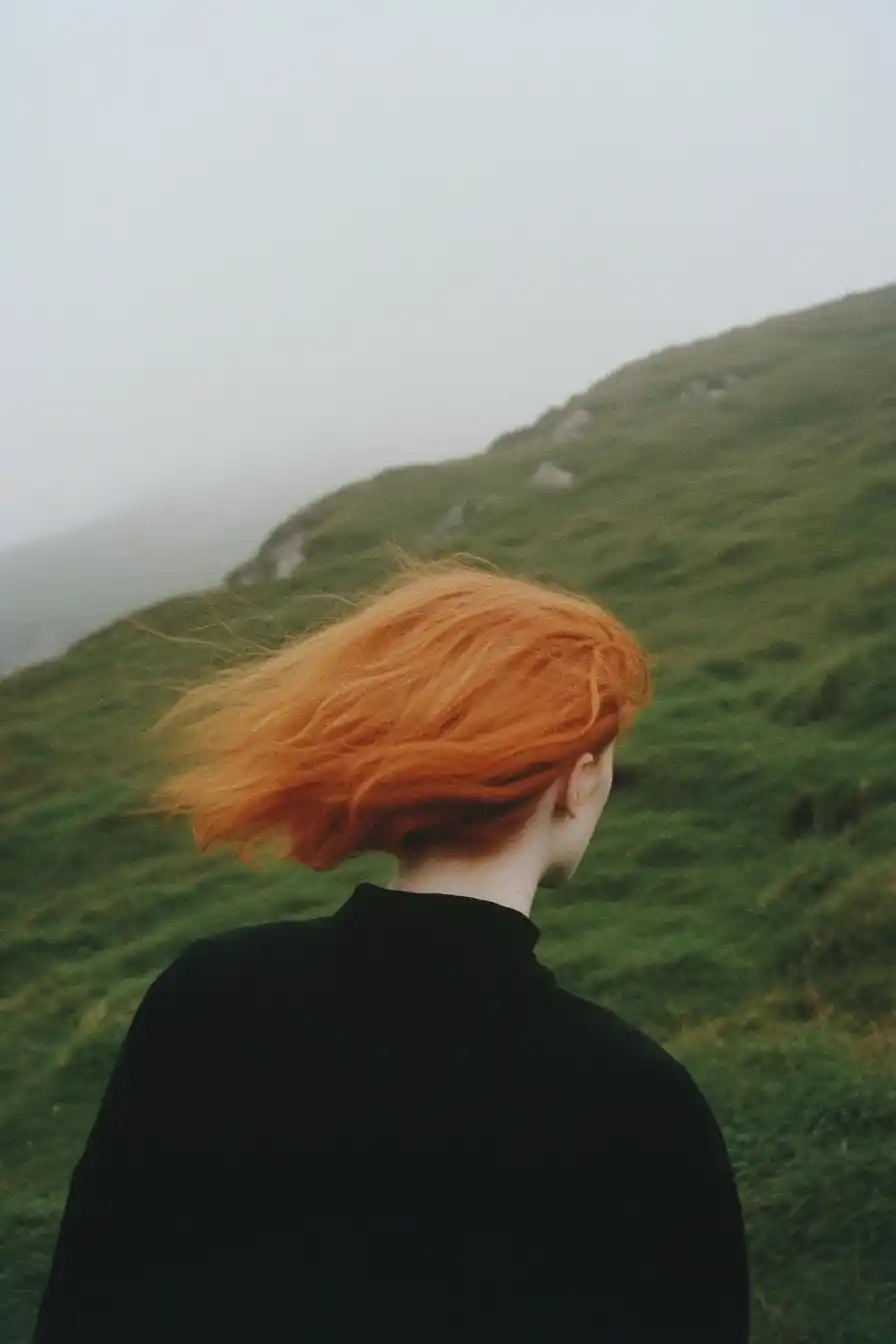 Orange Hair Model Hilltop